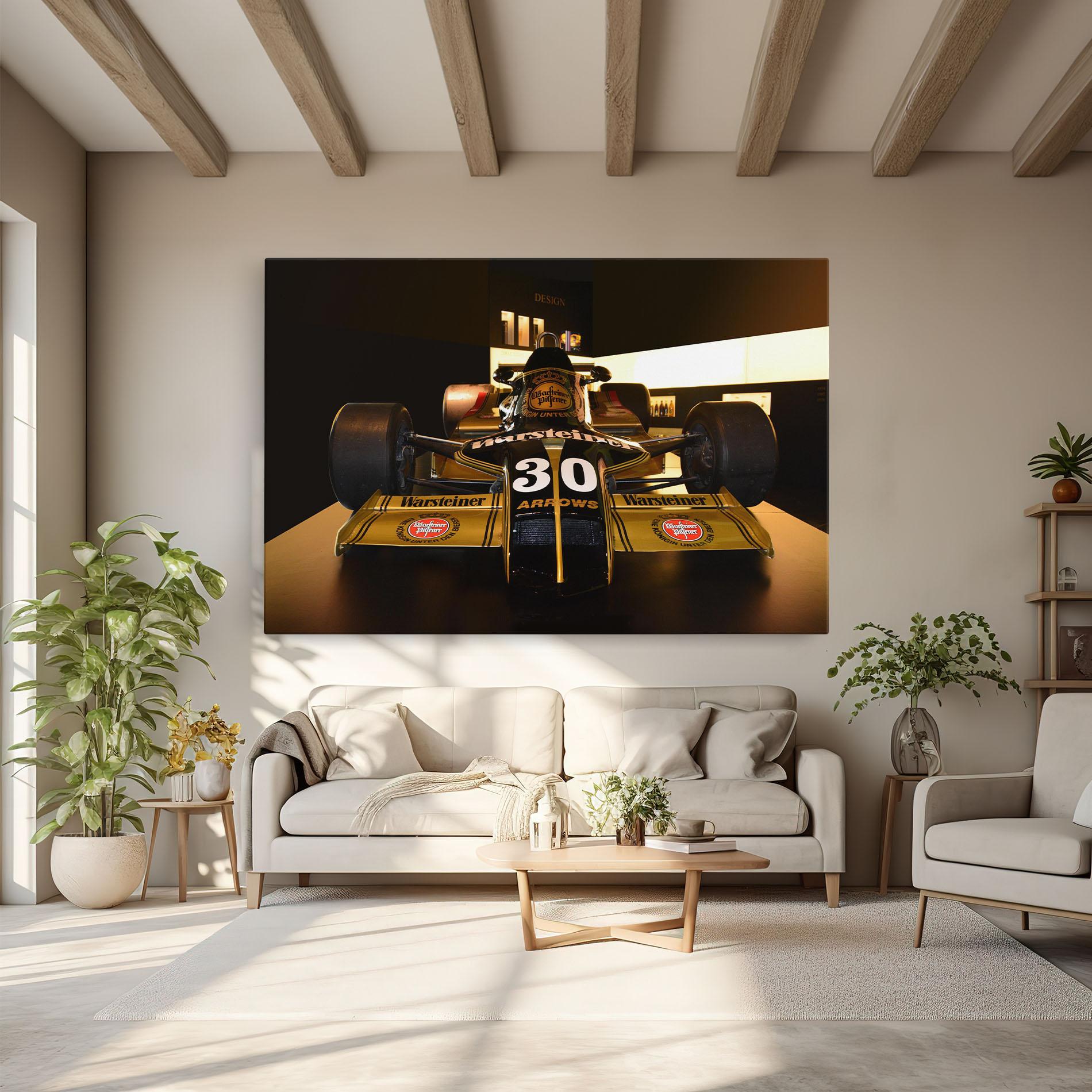 Leinwandbild Formula 1 Car Color mockup 6