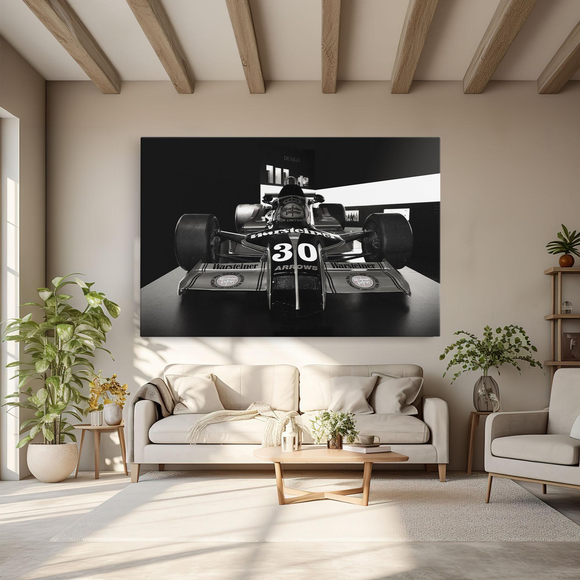 Leinwandbild Formula 1 Car Grey mockup 6