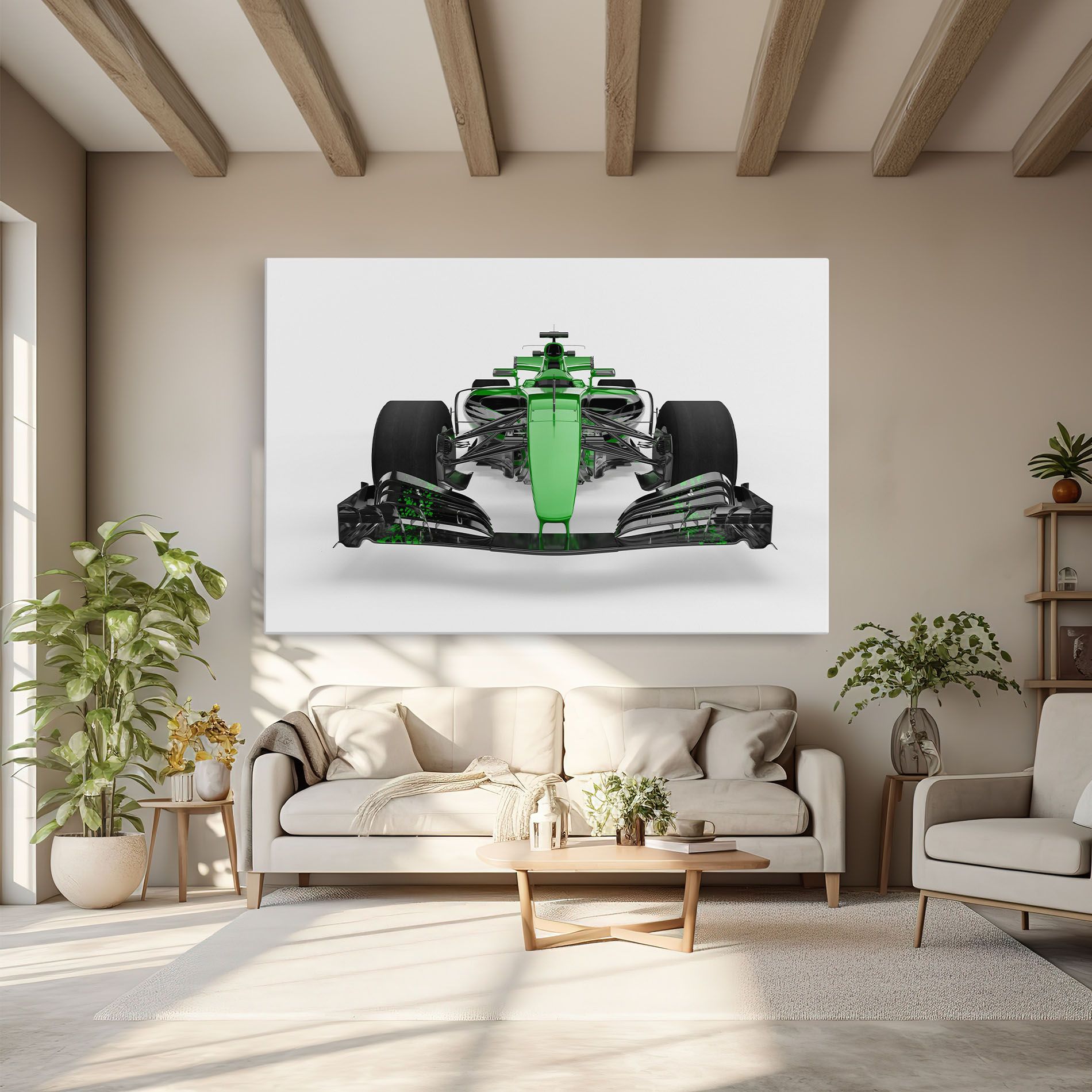 Green F1 Car mockup 6