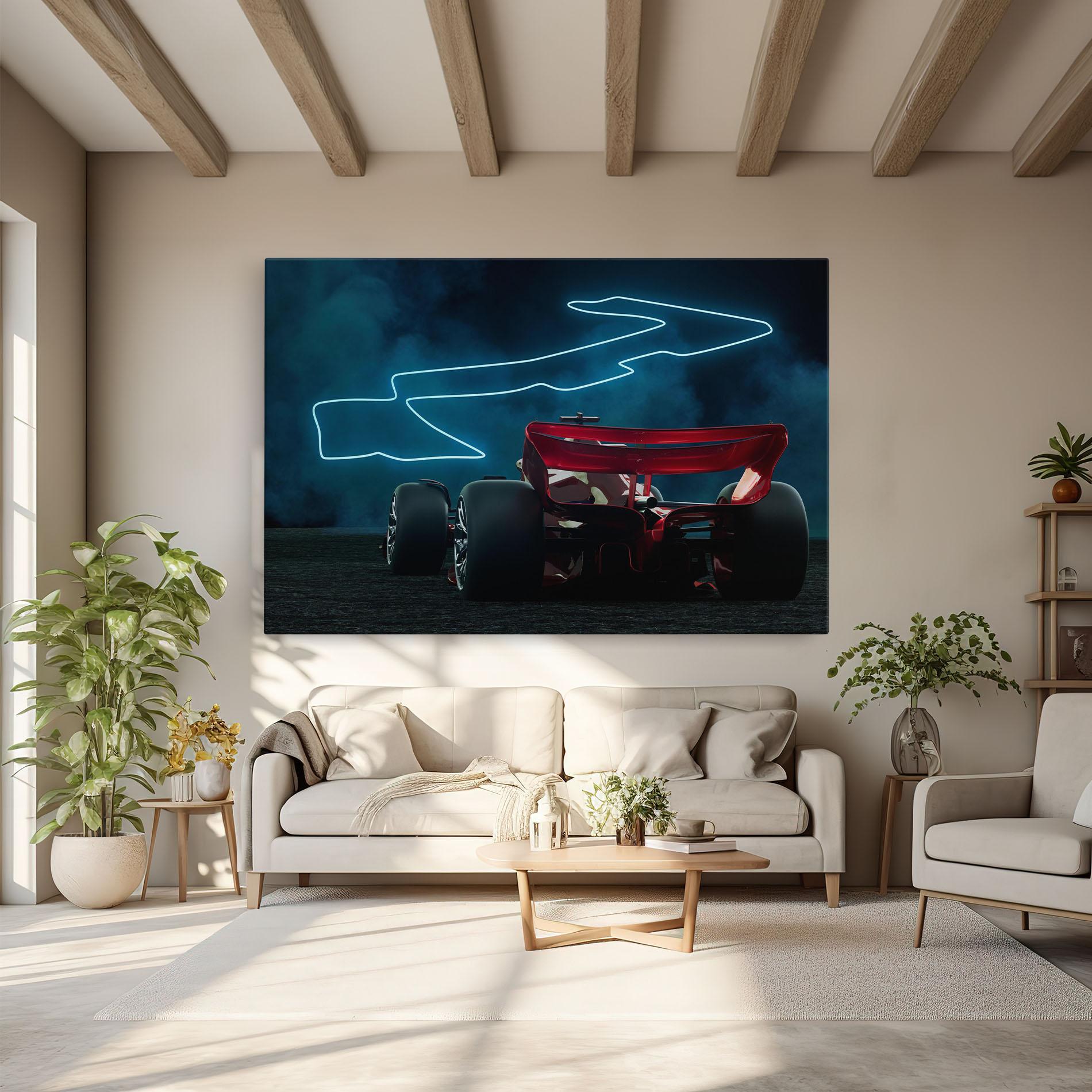 Leinwandbild Race Car F1 mockup 6