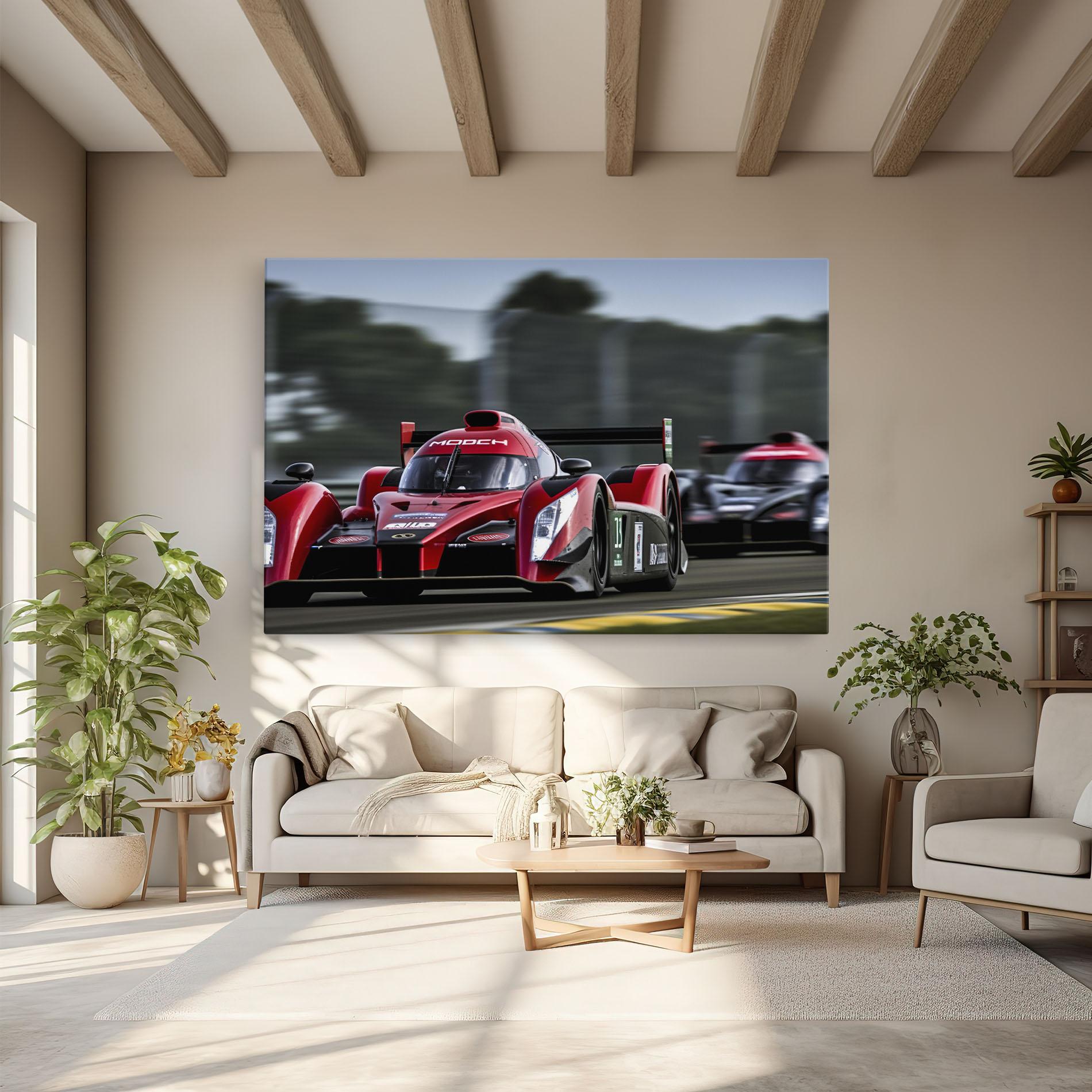 Leinwandbild Red Racing Cars mockup 6