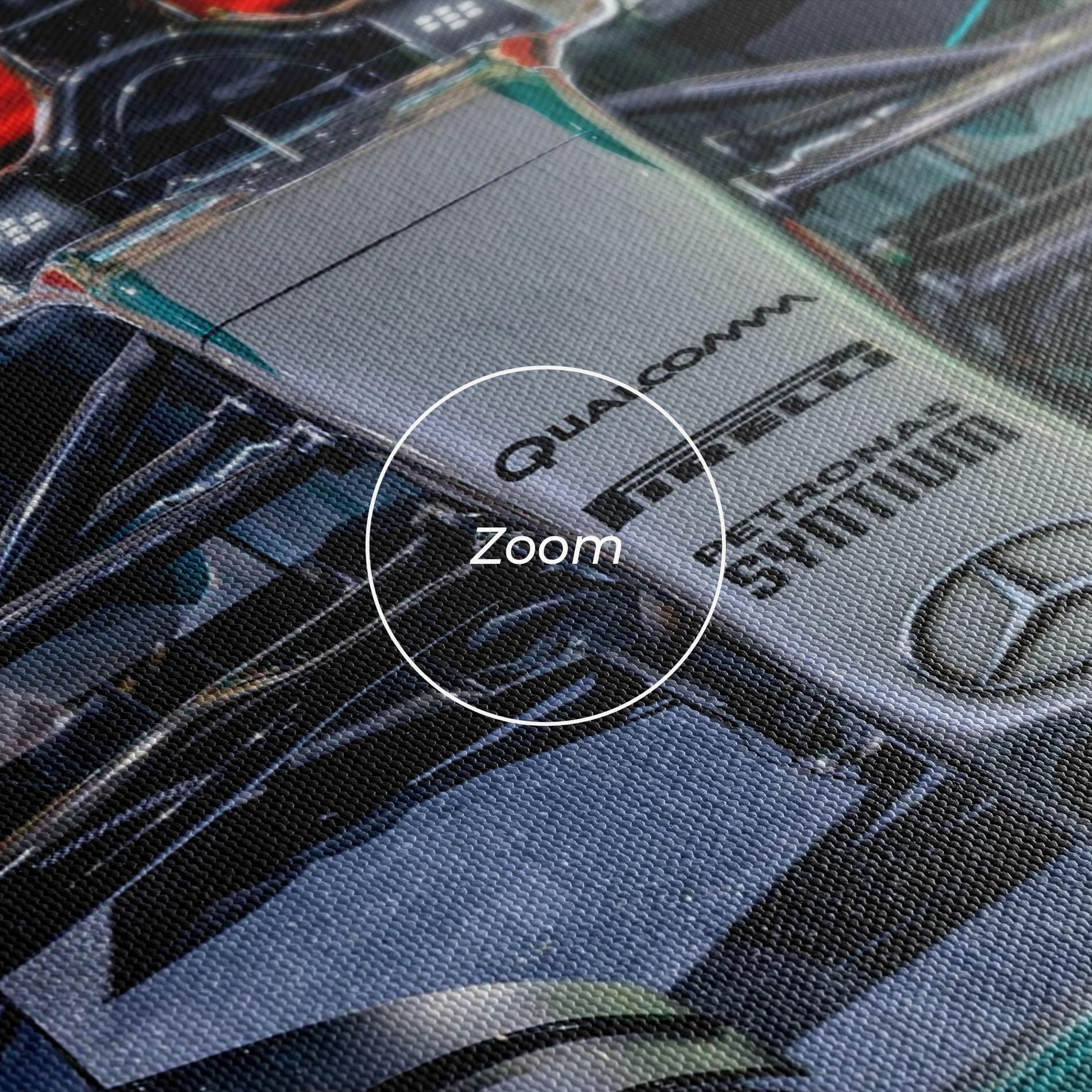 Leinwandbild Black Green F1 mockup 3