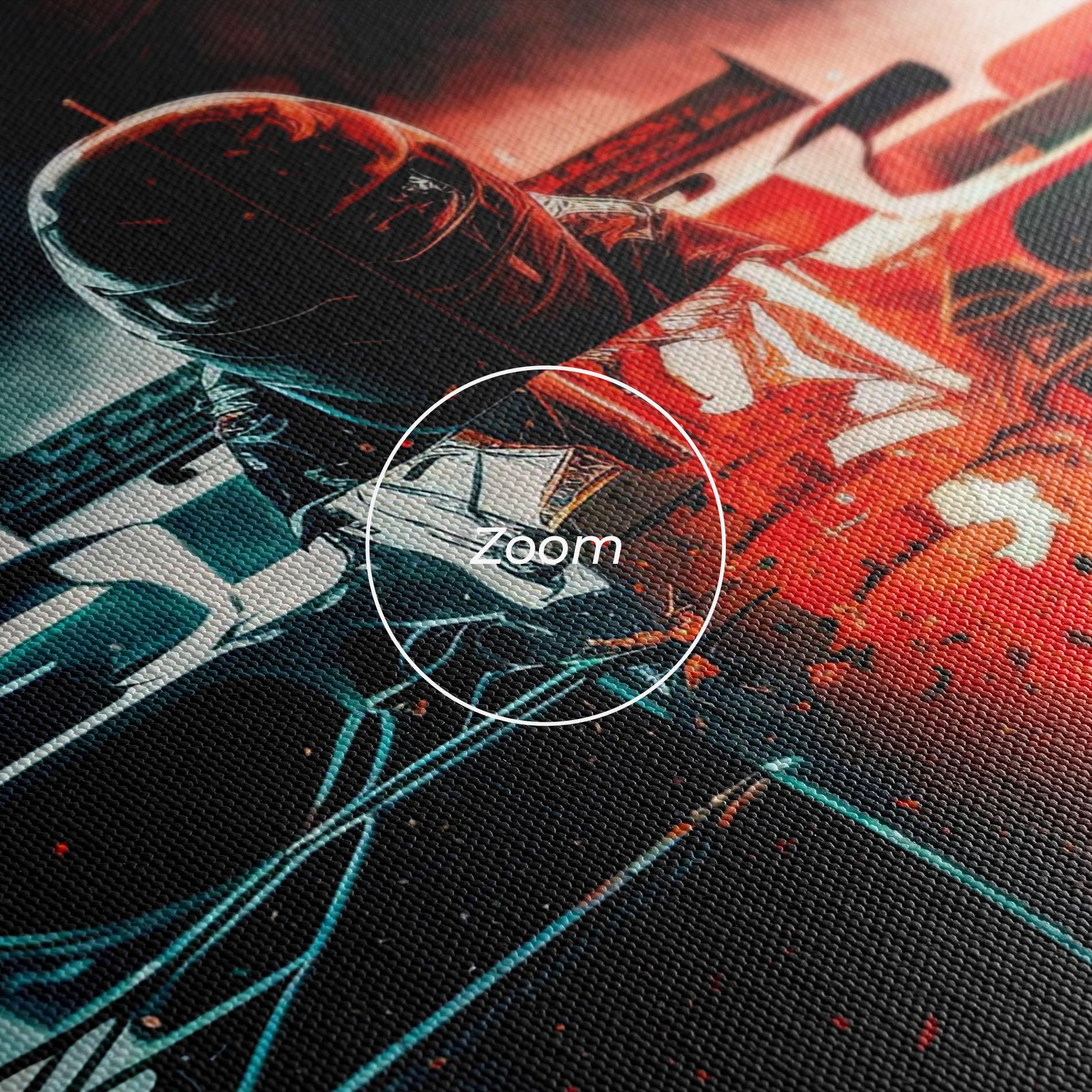 Leinwandbild Blue Red F1 mockup 3