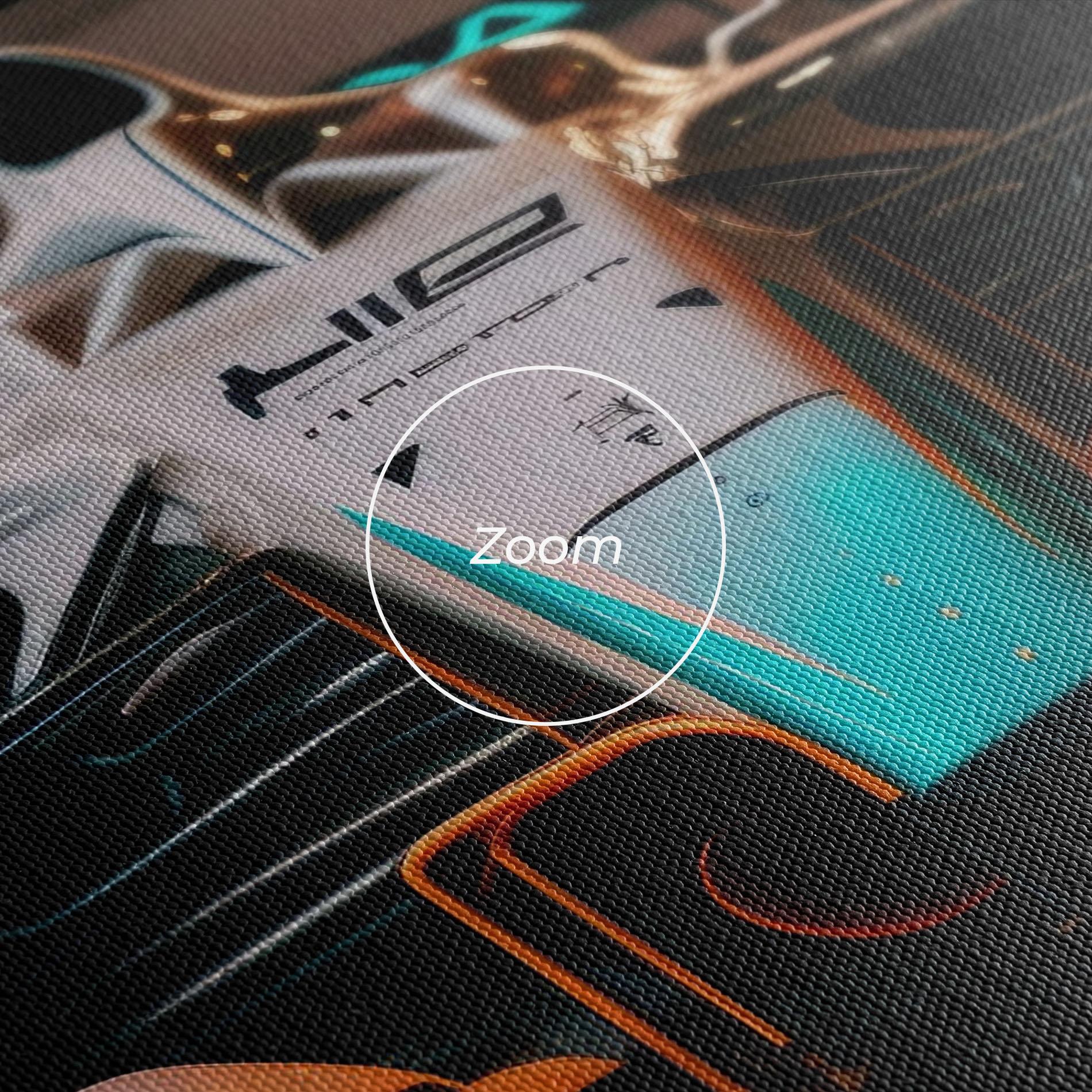 Leinwandbild Blue White F1 mockup 3