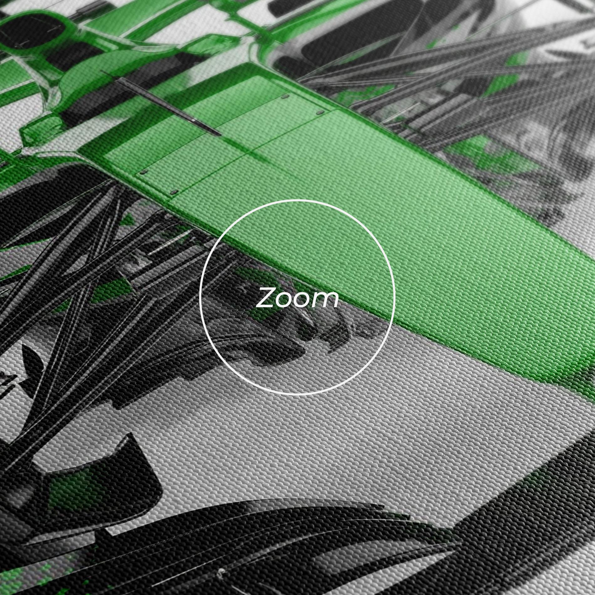 Leinwandbild Green F1 Car mockup 3