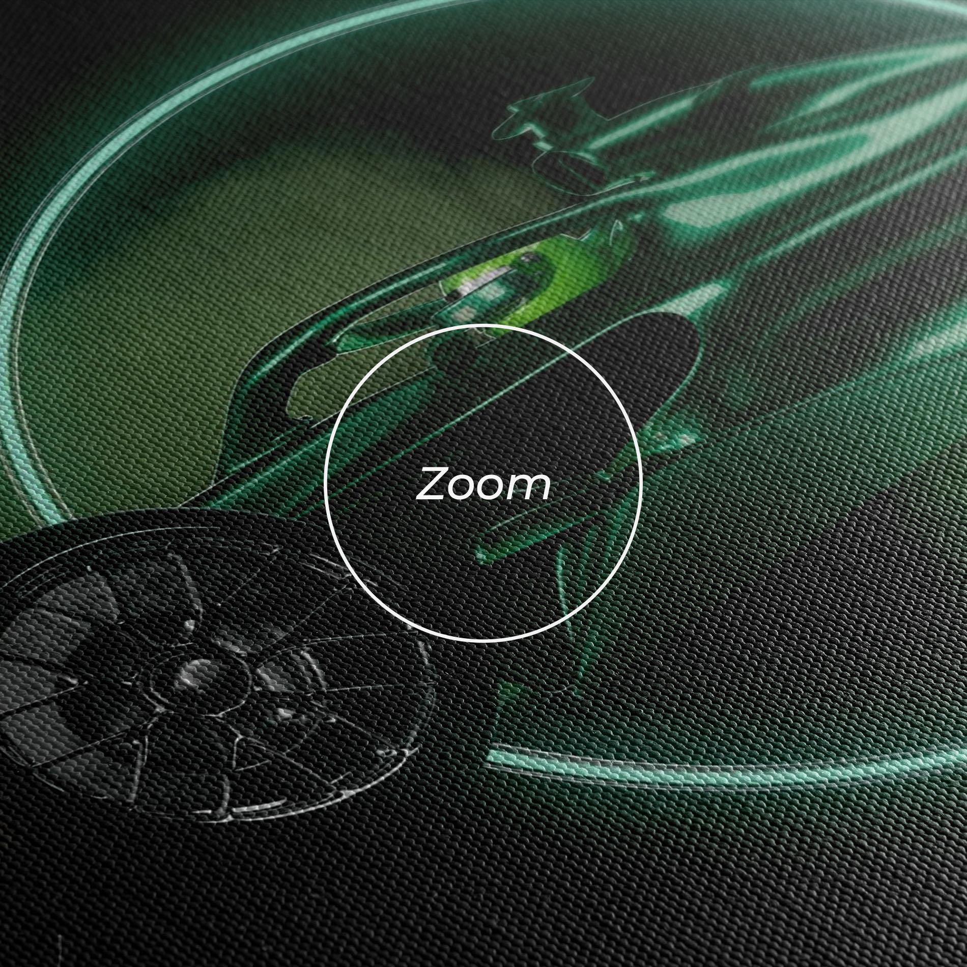 Leinwandbild Green Racing Car mockup 3