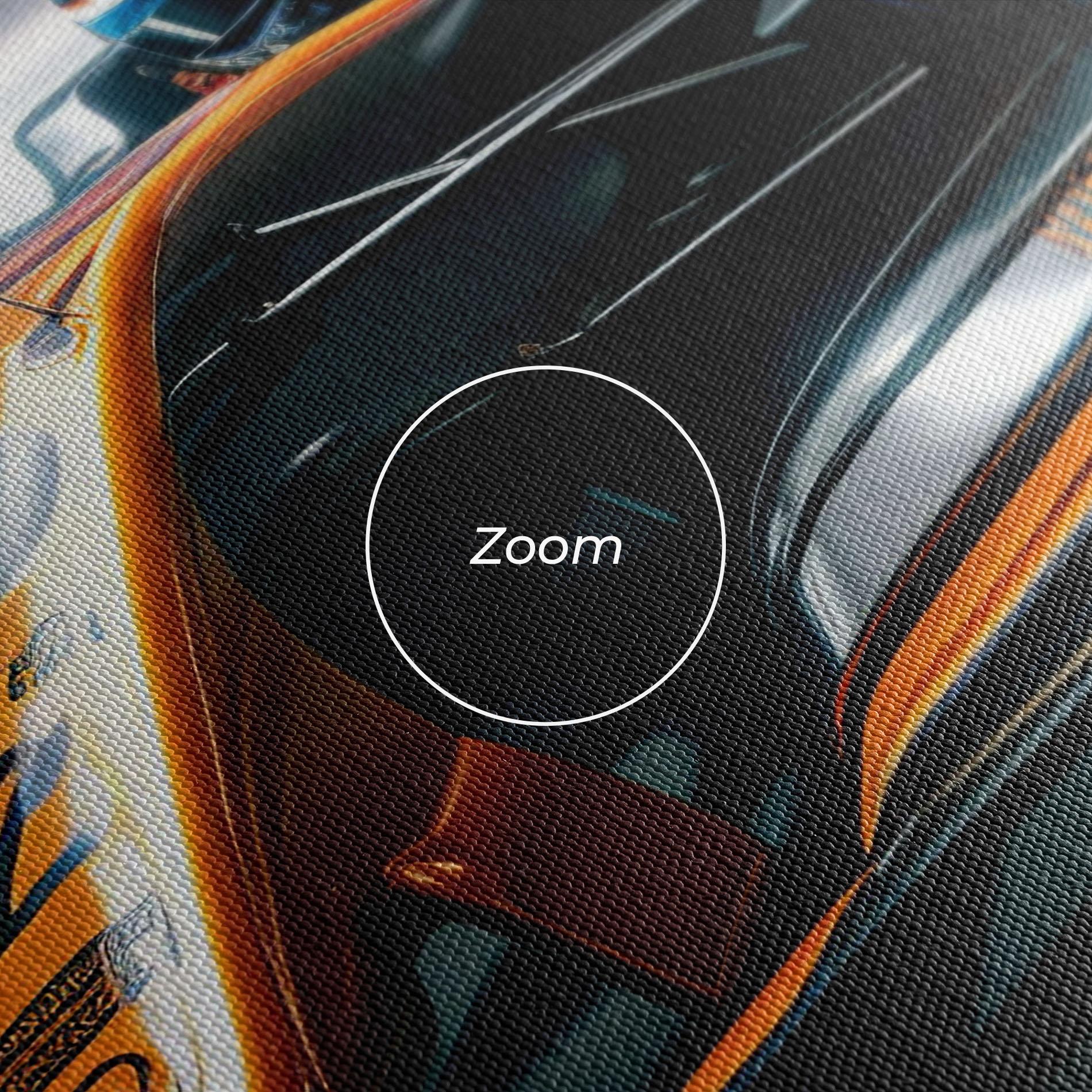 Leinwandbild Orange F1 Car mockup 3