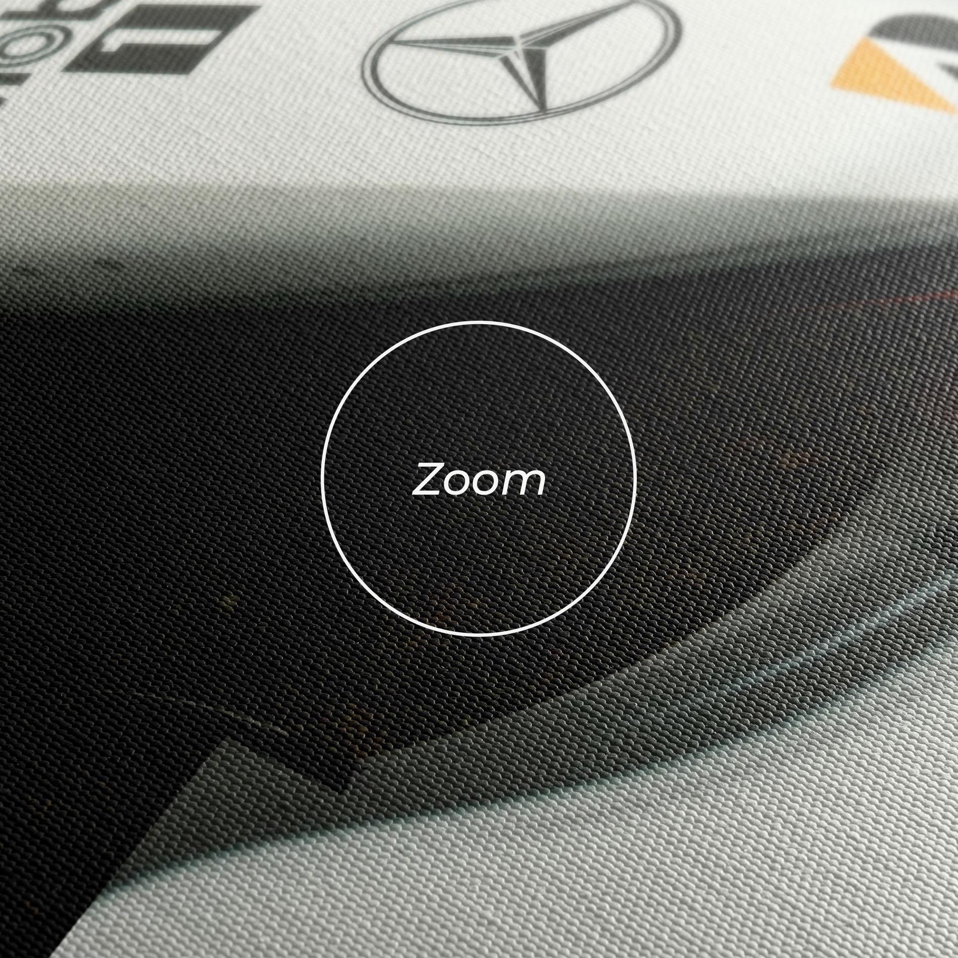 Leinwandbild White F1 Car mockup 3