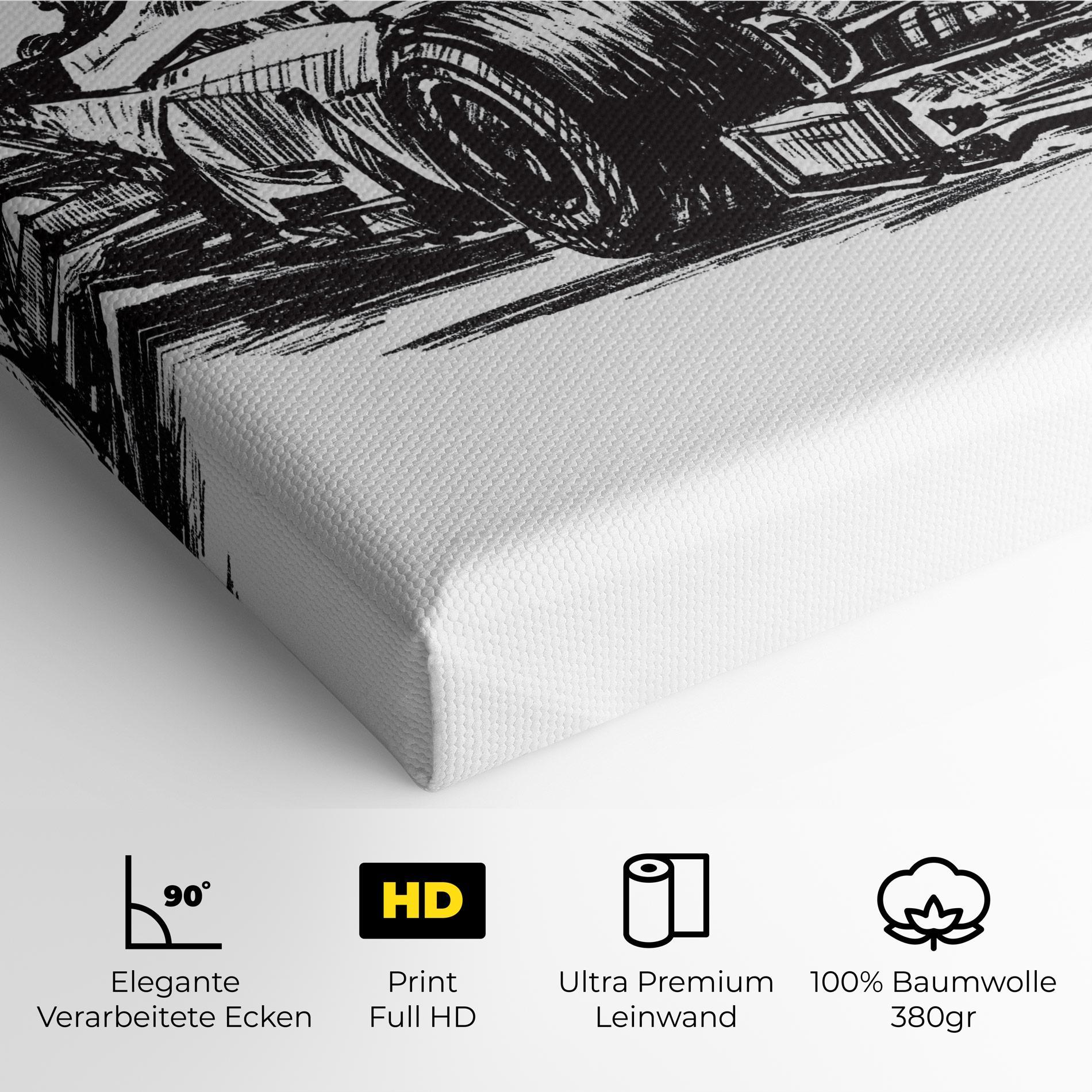Leinwandbild Black Line F1 mockup 4