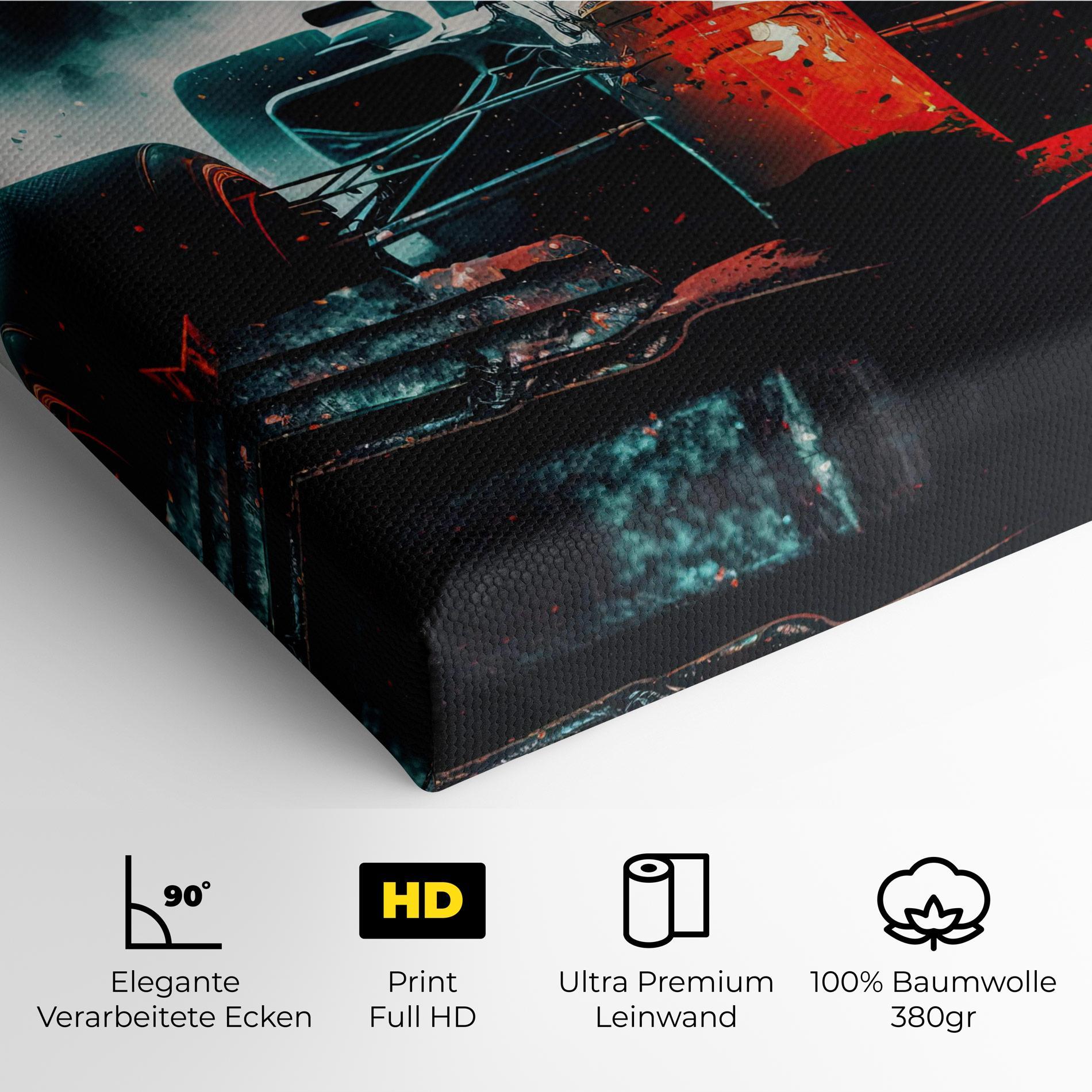 Leinwandbild Blue Red F1 mockup 4