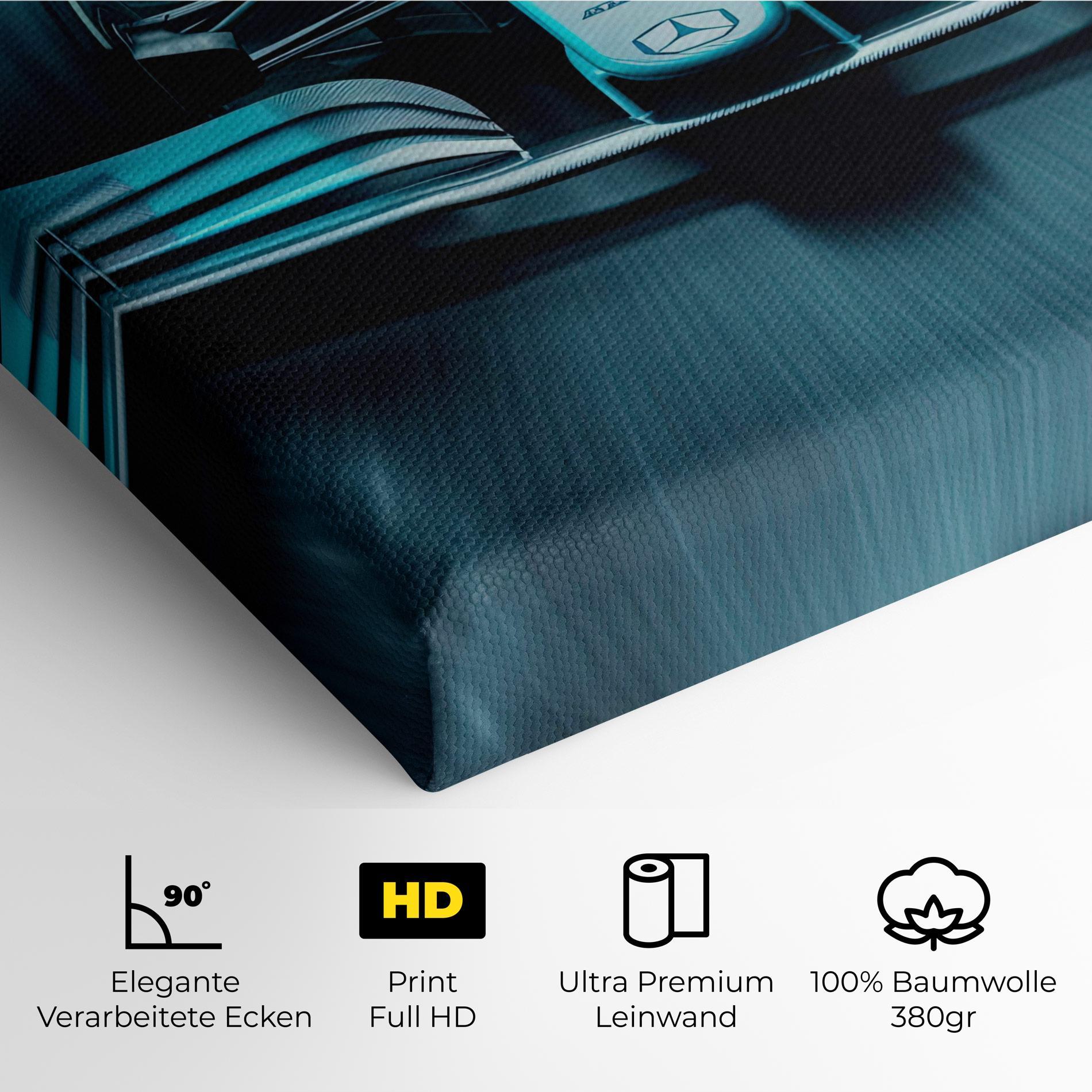 Leinwandbild F1 Smoke Cars mockup 4