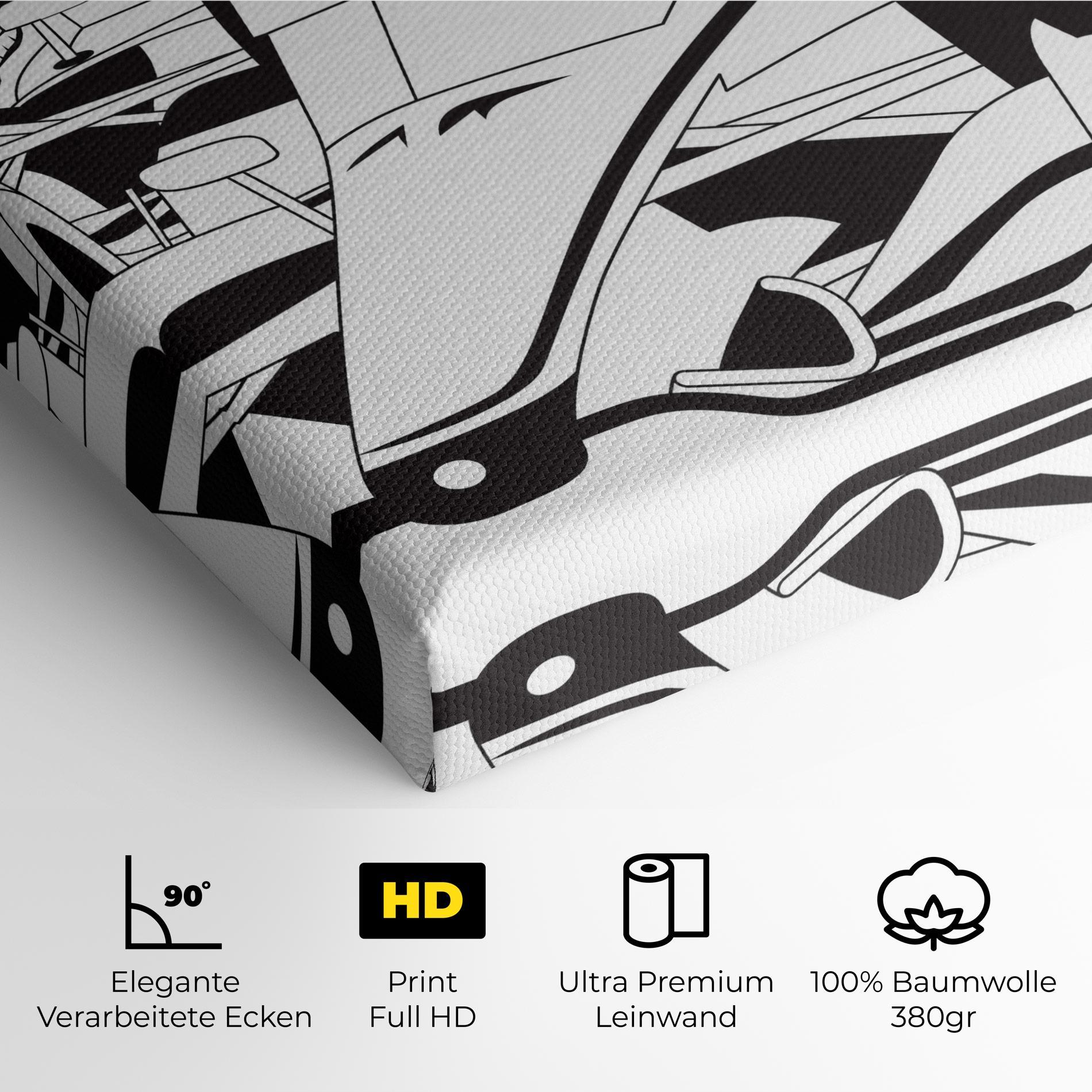 Leinwandbild Grand Prix Cars mockup 4