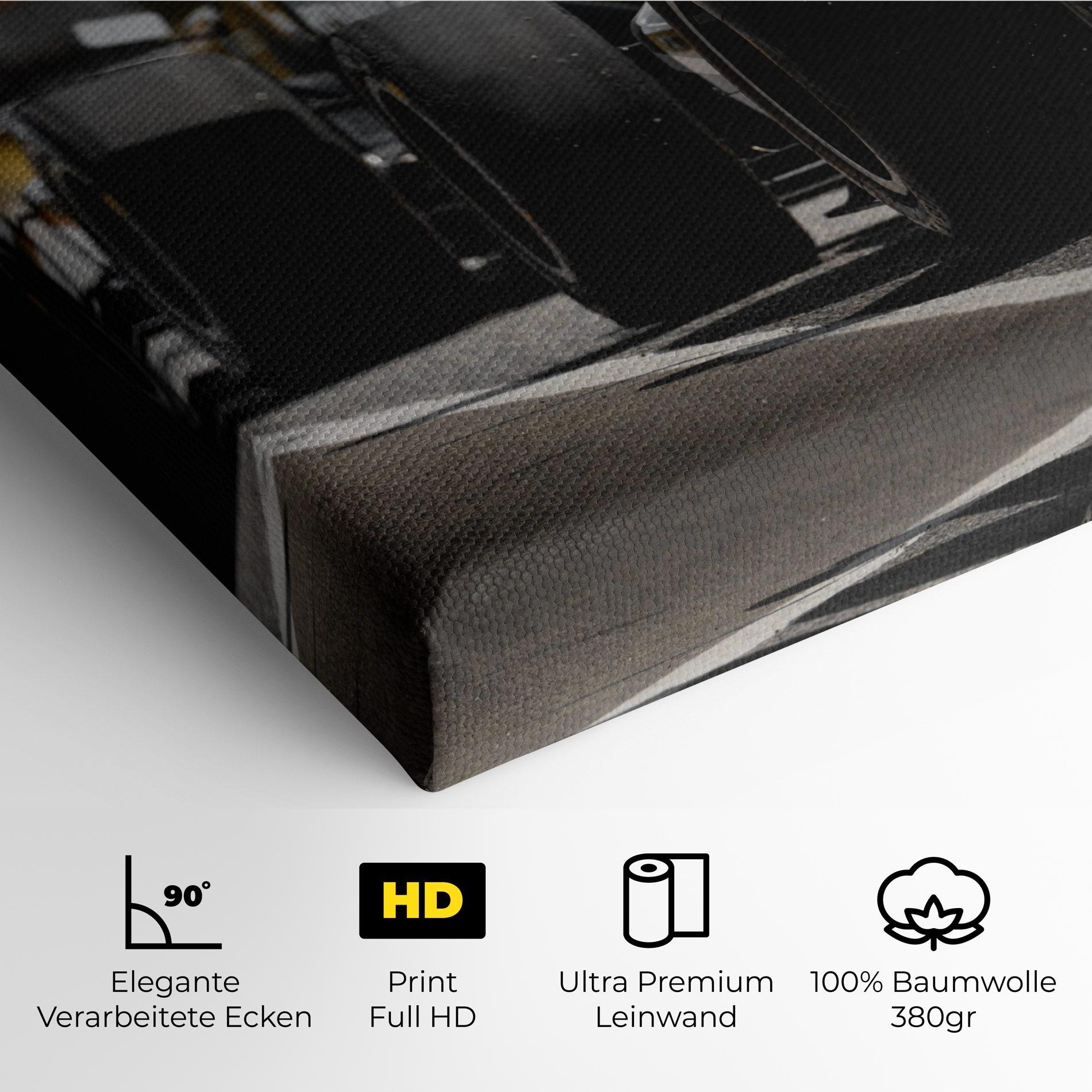 Leinwandbild Grey F1 Cars mockup 4