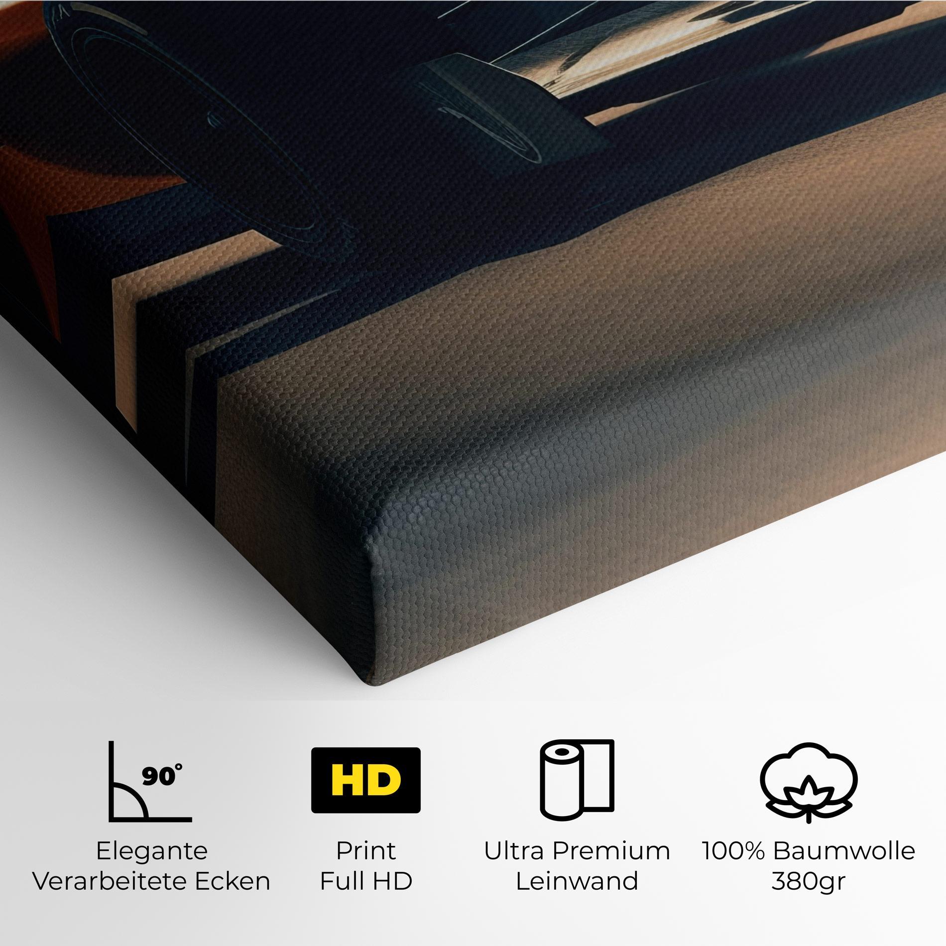 Leinwandbild Orange Black F1 mockup 4