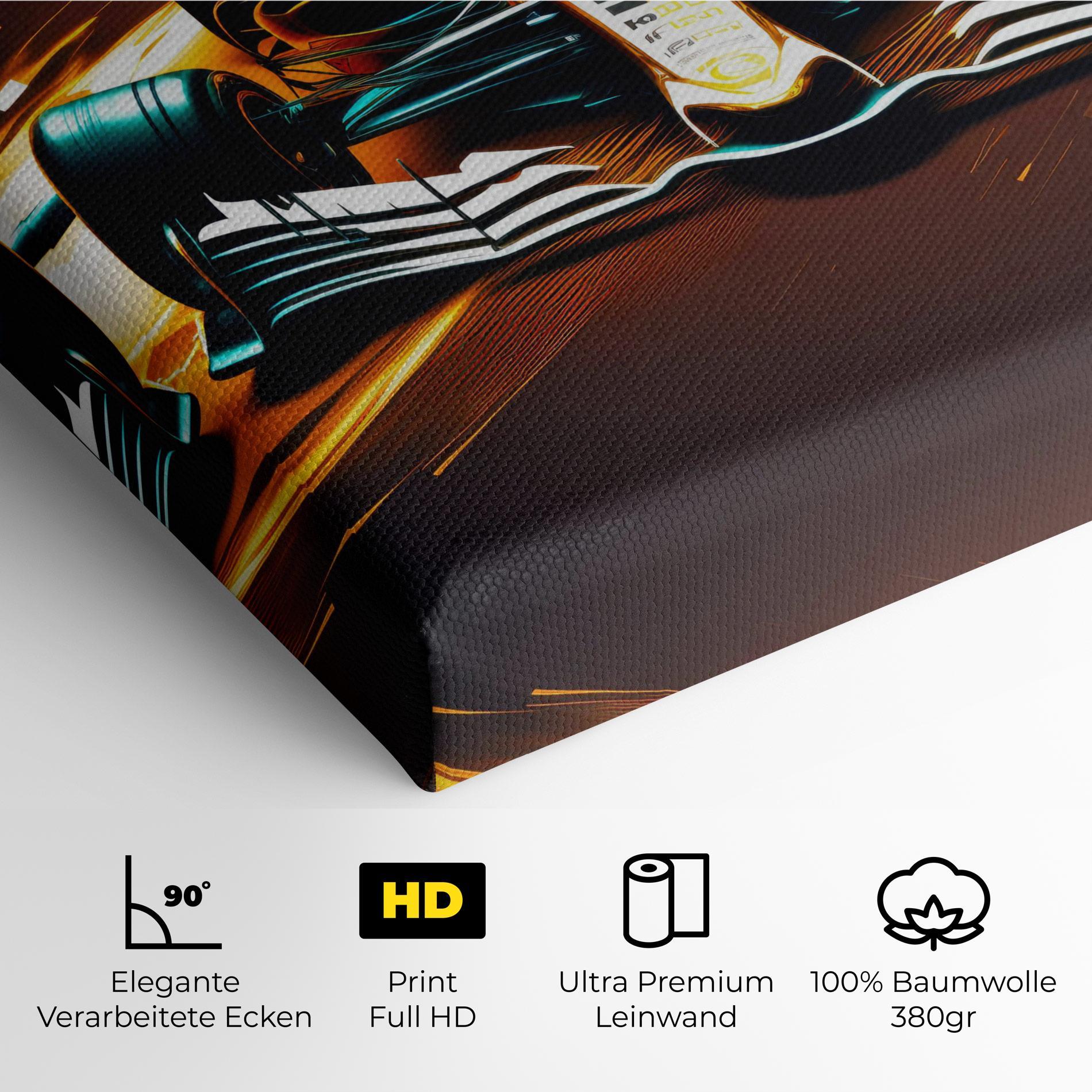 Leinwandbild Orange Racing Car mockup 4
