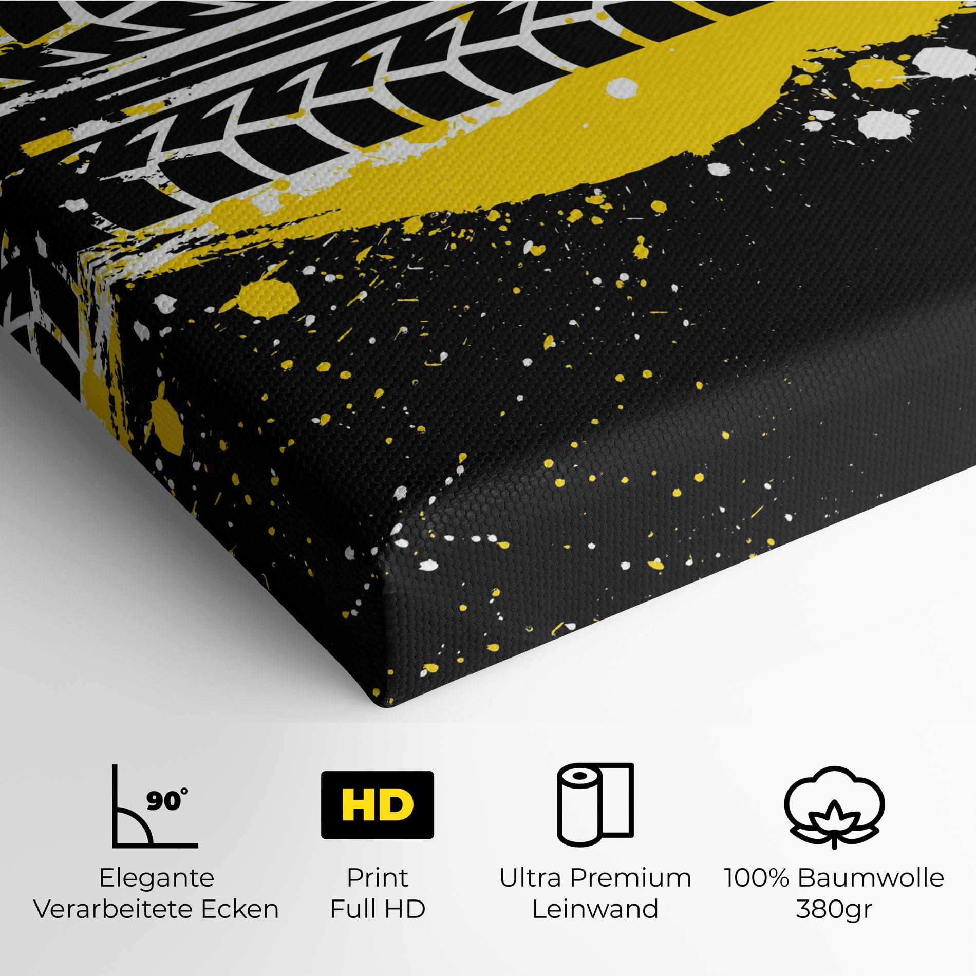 Leinwandbild Yellow Traces mockup 4