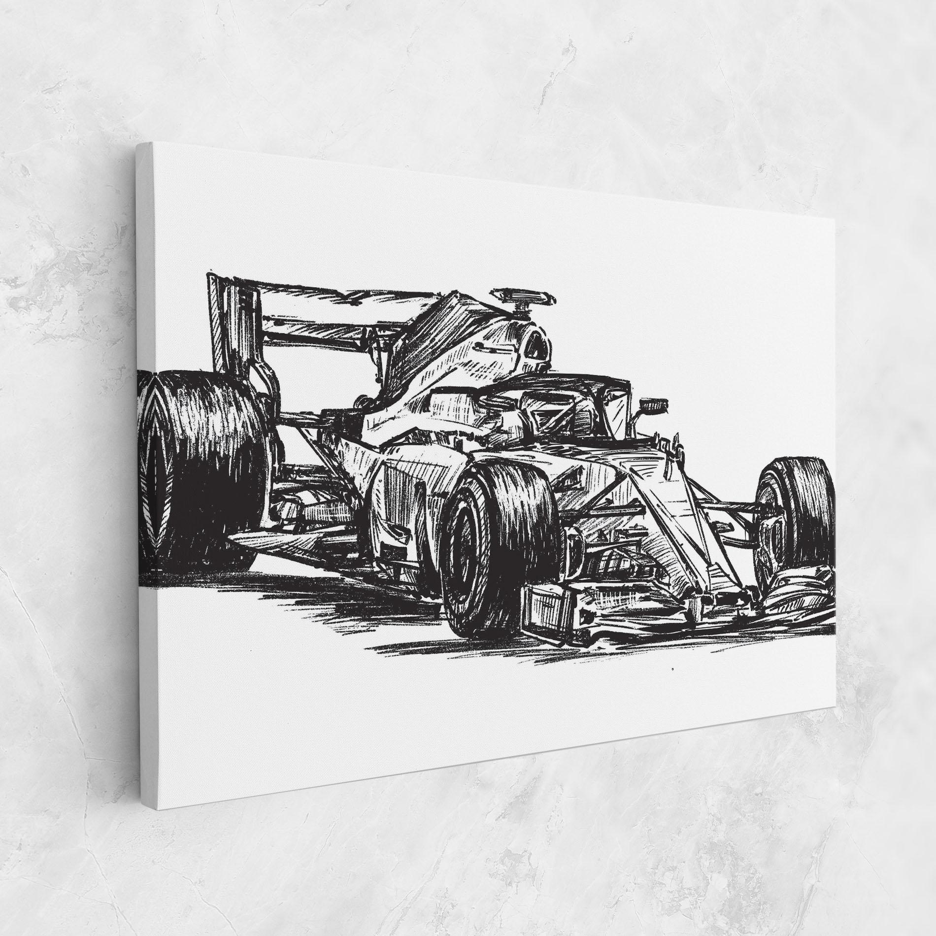Leinwandbild Black Line F1 mockup 1