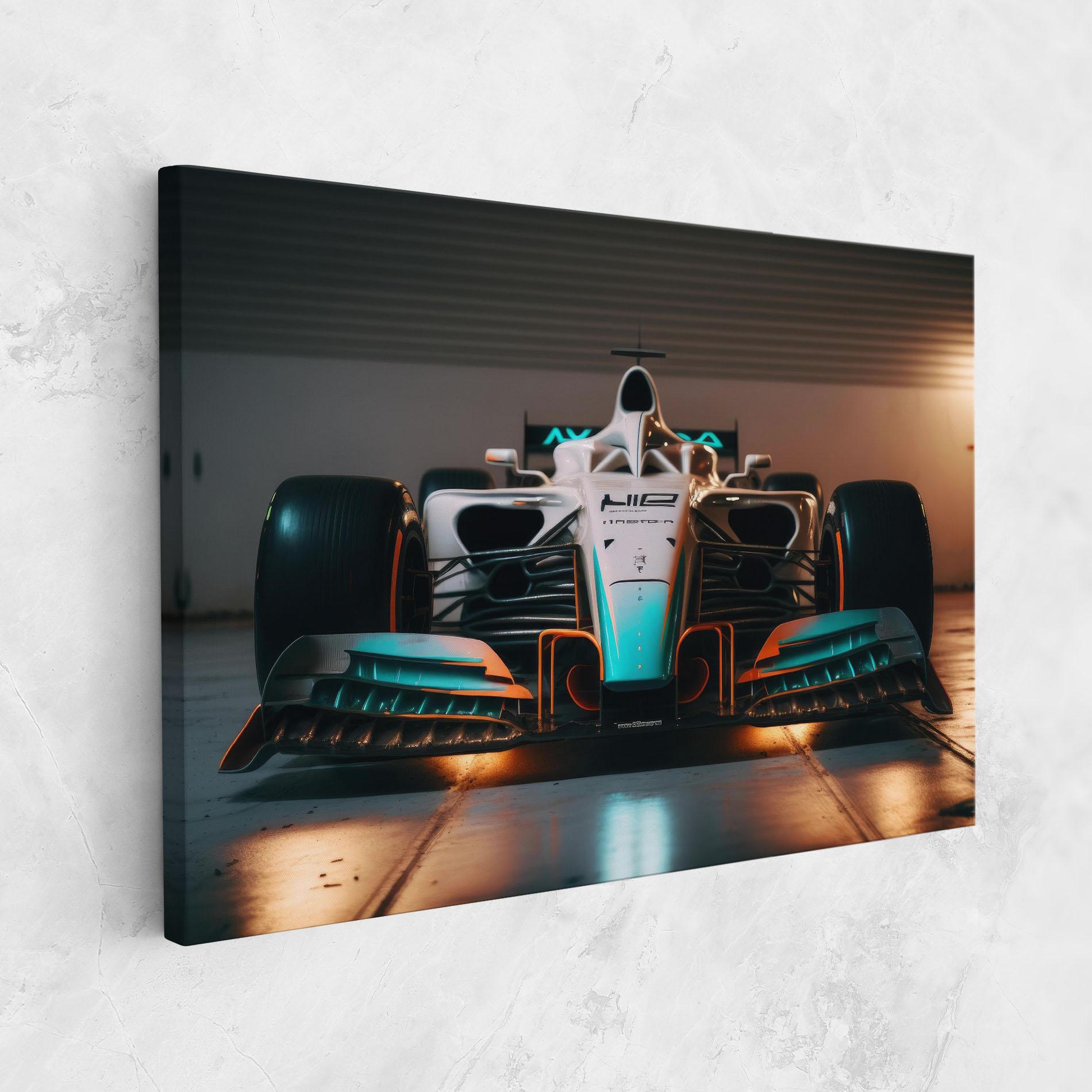 Leinwandbild Blue White F1 mockup 1