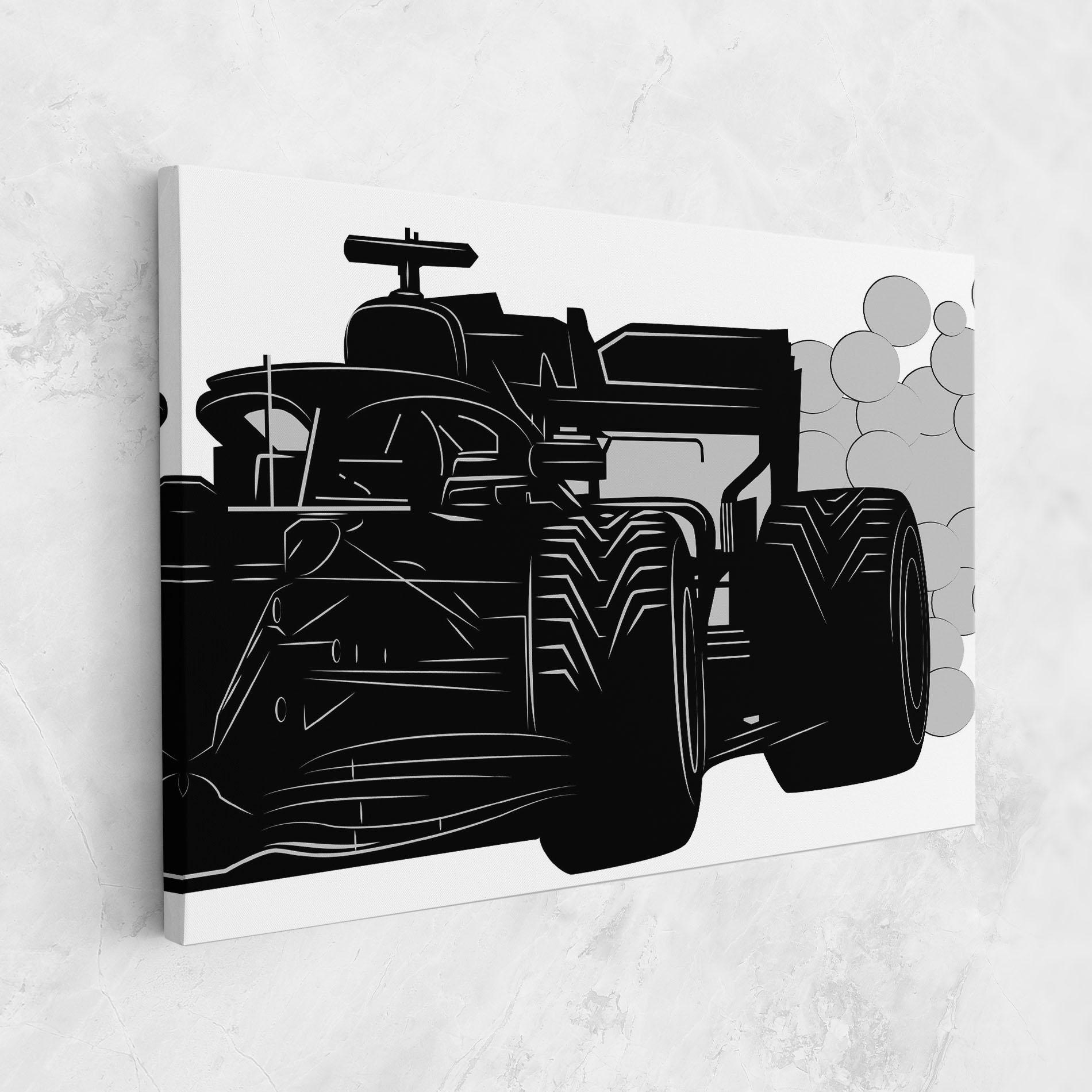Leinwandbild Car F1 Smoke mockup 1