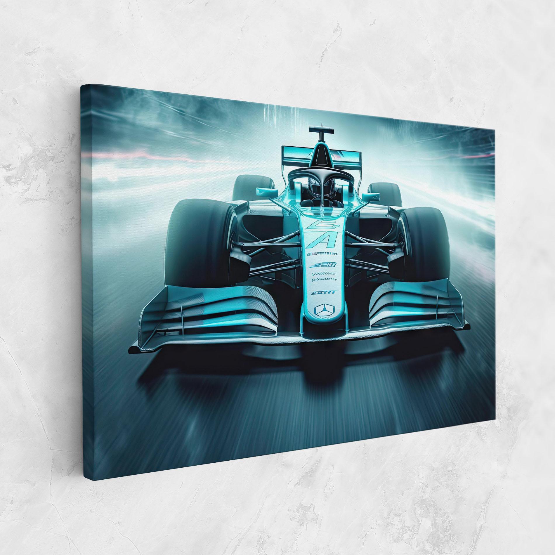 Leinwandbild F1 Smoke Cars mockup 1