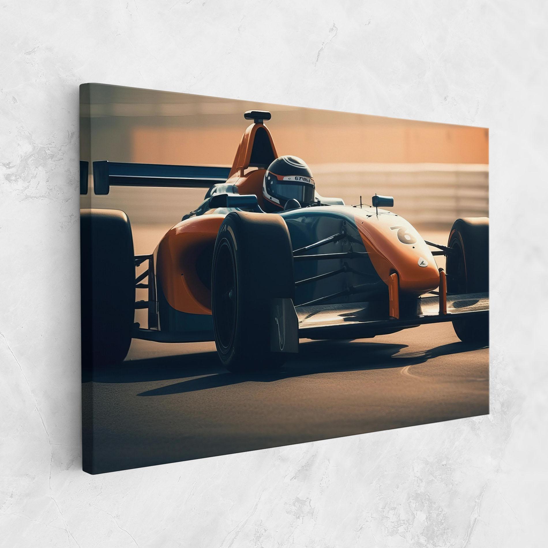 Leinwandbild Orange Black F1 mockup 1