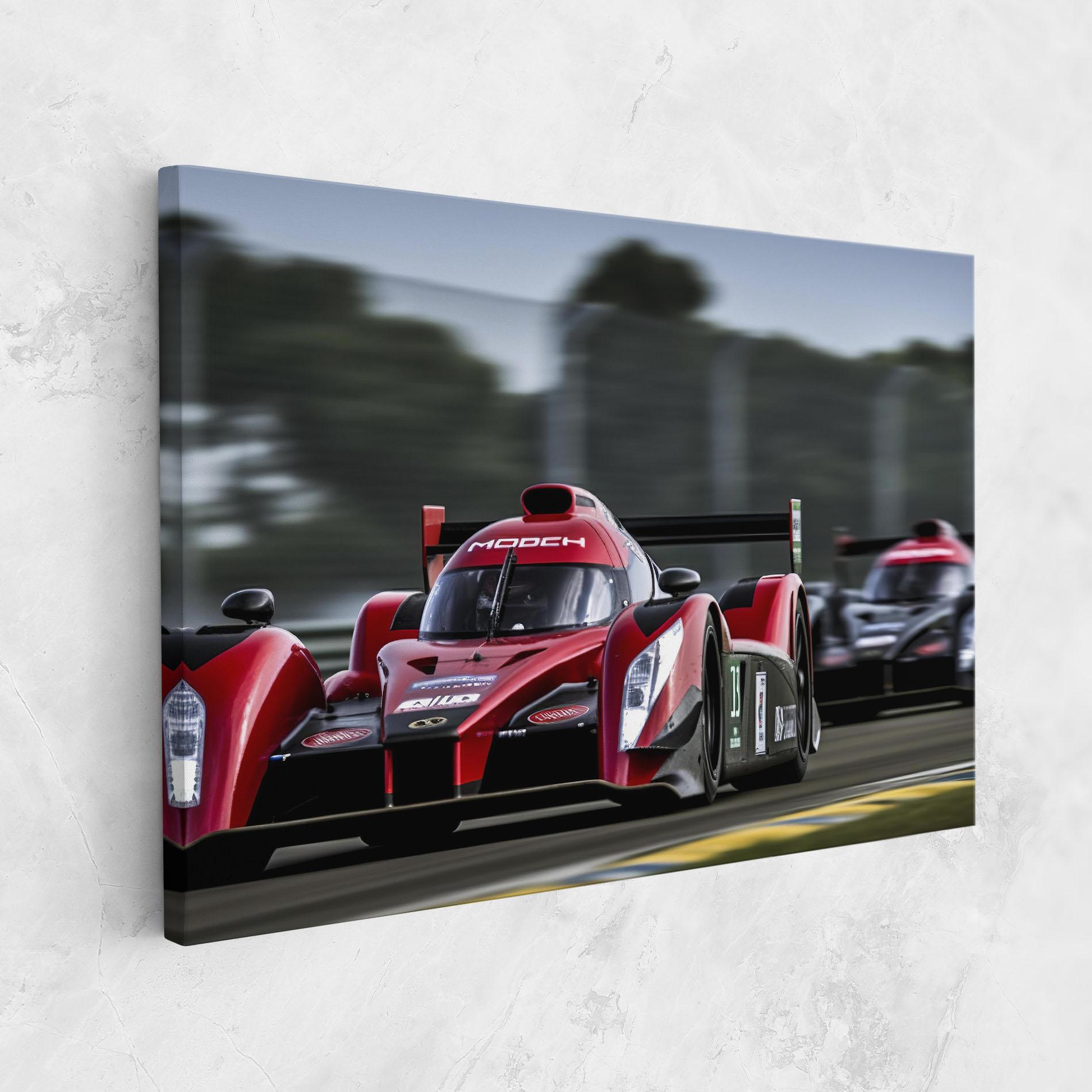 Leinwandbild Red Racing Cars mockup 1