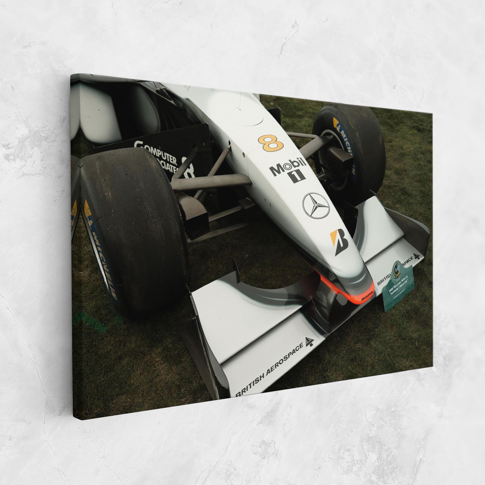White F1 Car mockup 1