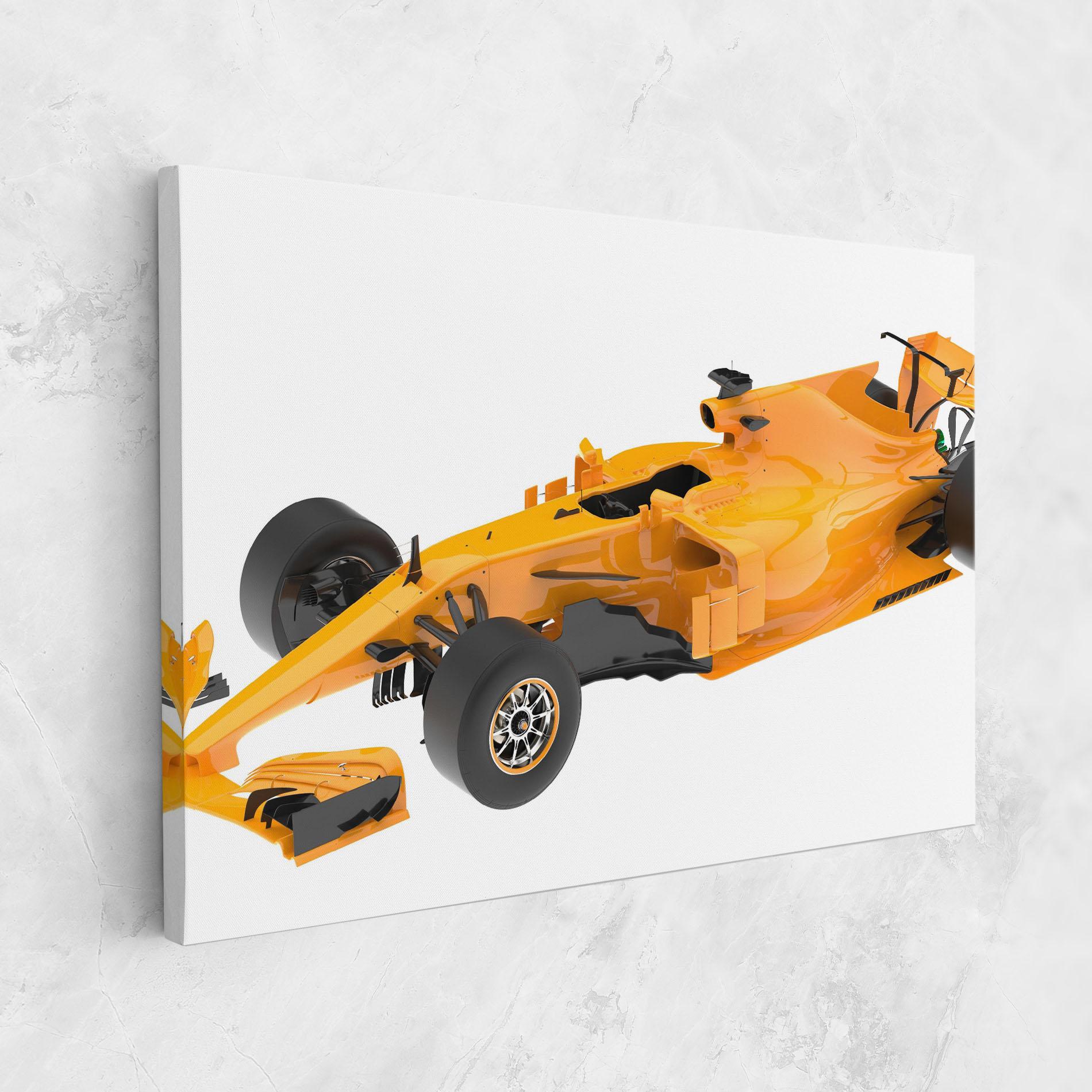 Leinwandbild Yellow F1 Toy mockup 1