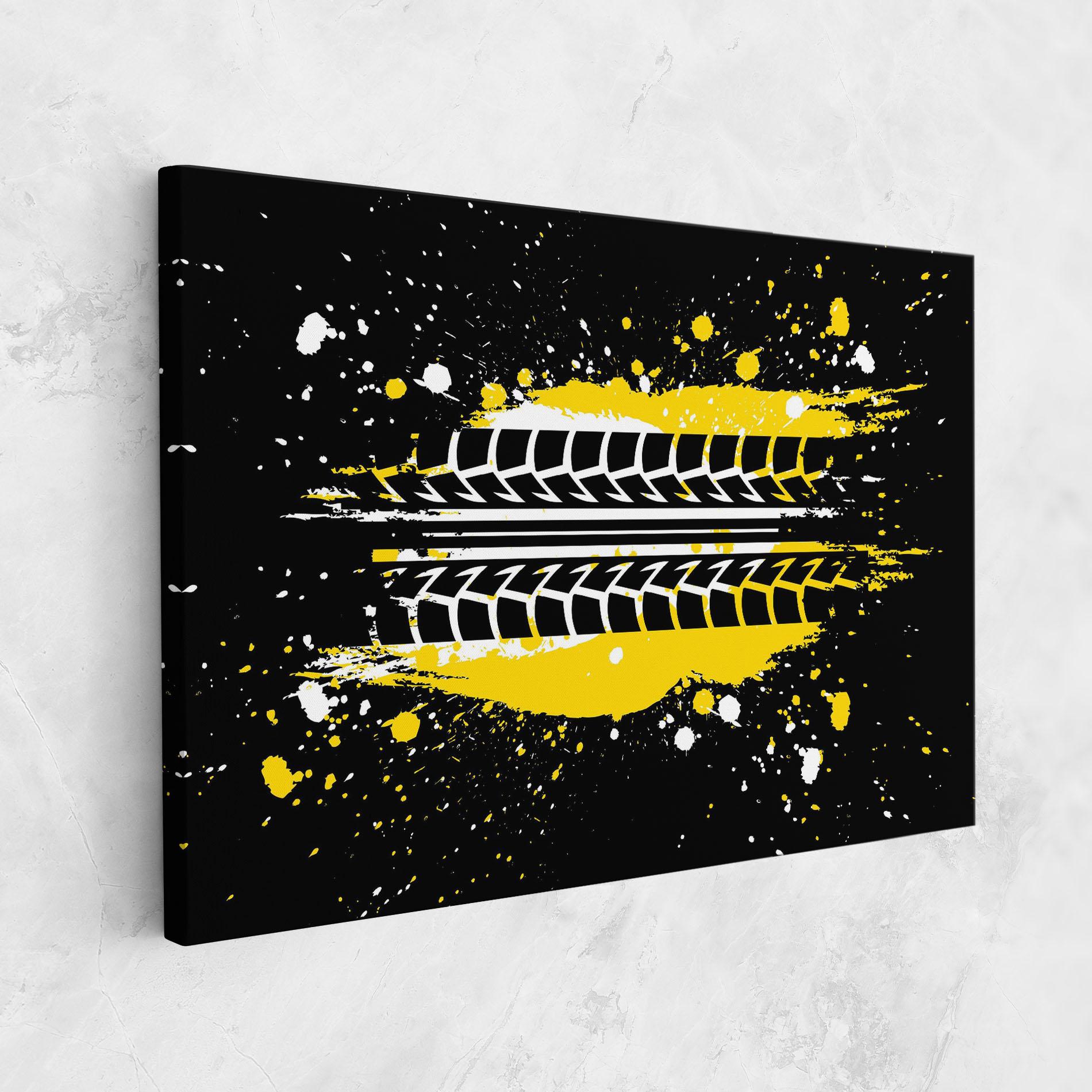 Leinwandbild Yellow Traces mockup 1