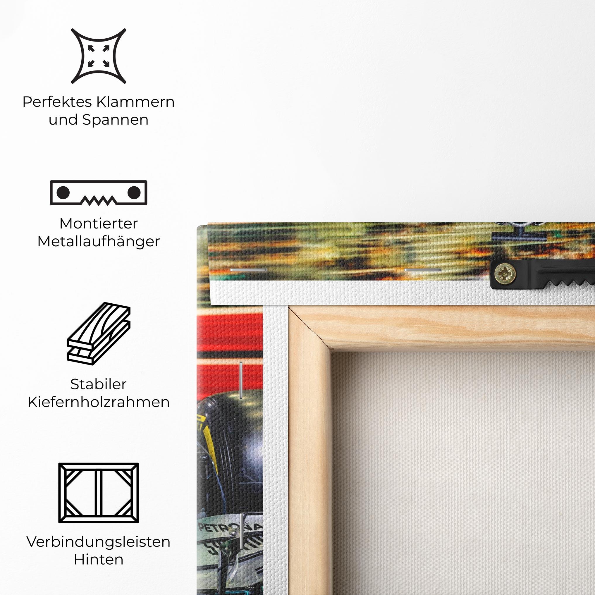 Leinwandbild Black Green F1 mockup 5