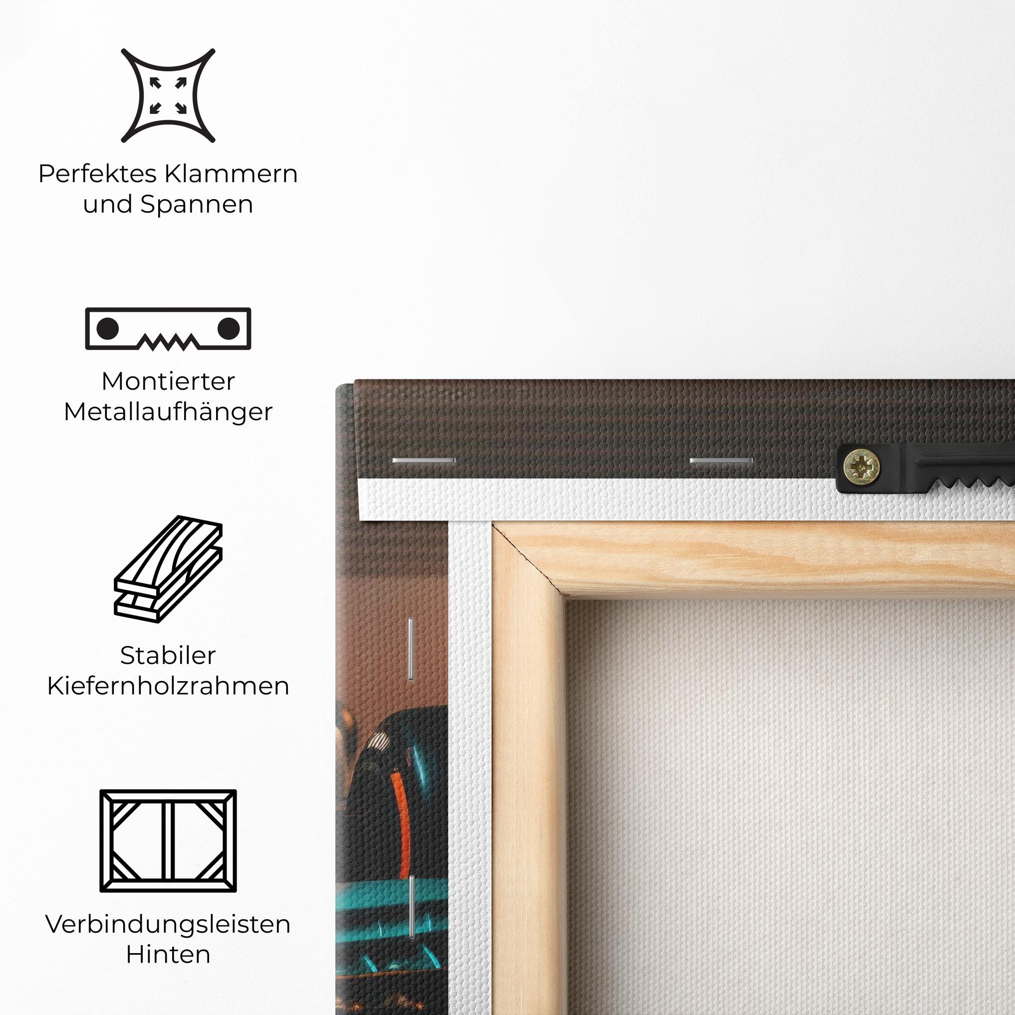 Leinwandbild Blue White F1 mockup 5