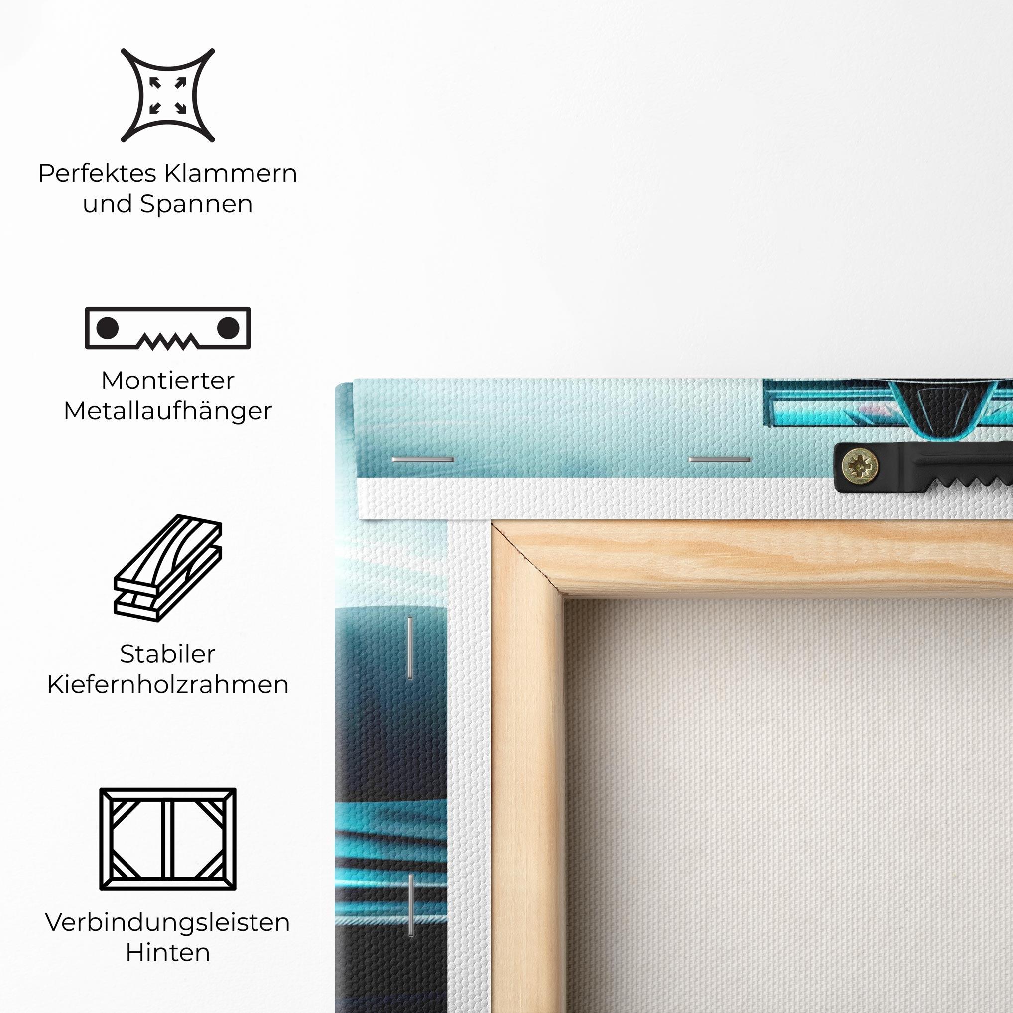 Leinwandbild F1 Smoke Cars mockup 5