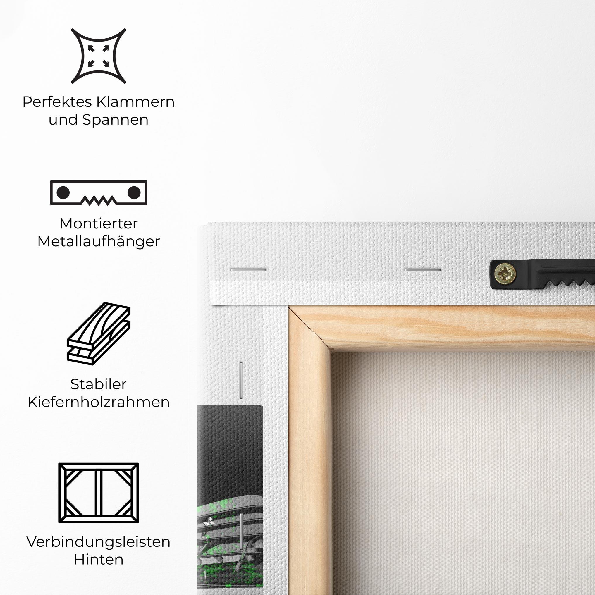 Leinwandbild Green F1 Car mockup 5