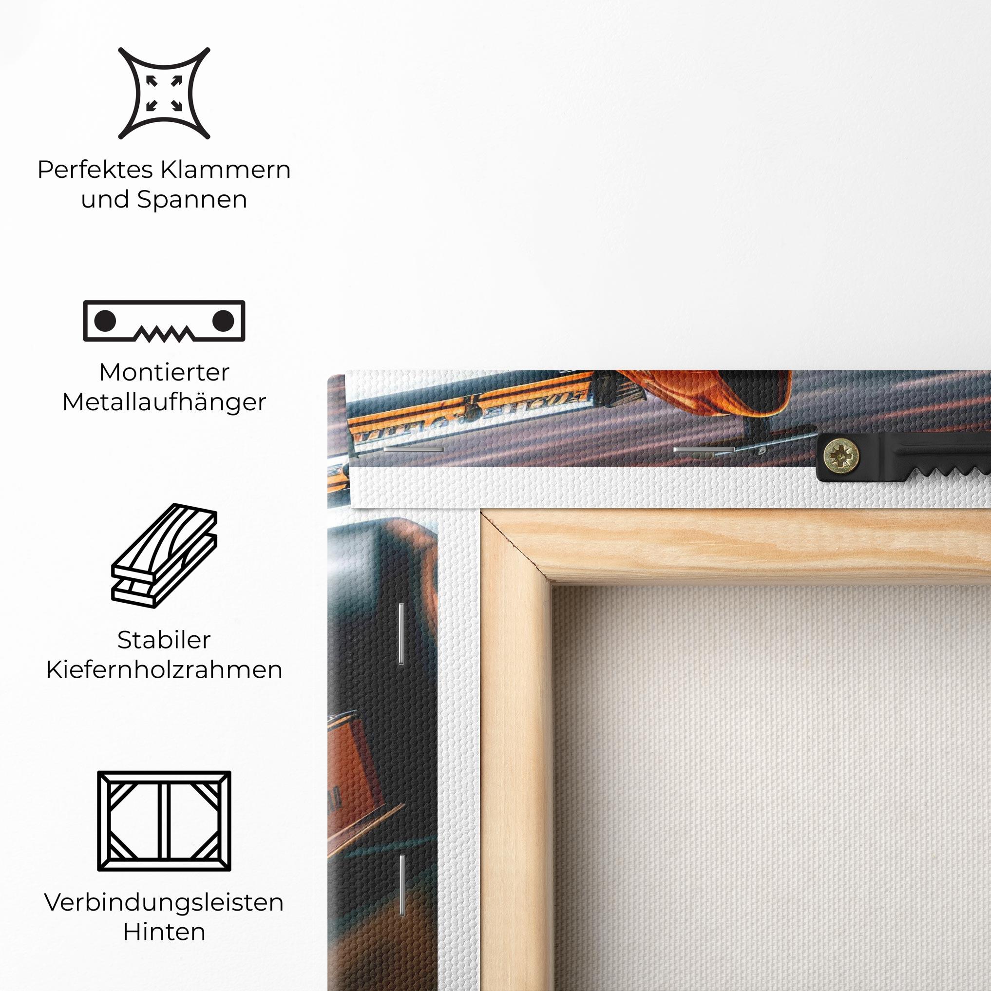Leinwandbild Orange F1 Car mockup 5