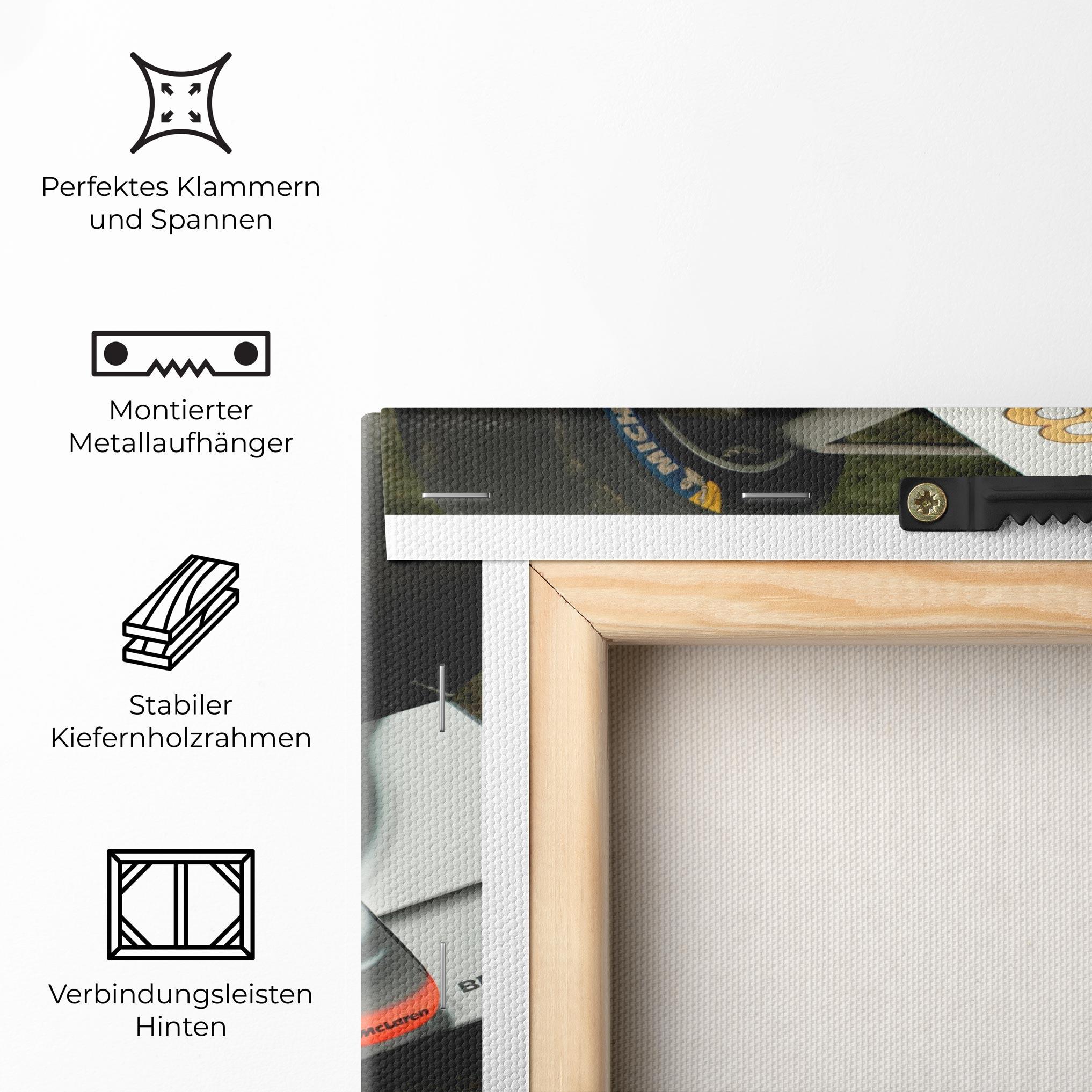 Leinwandbild White F1 Car mockup 5