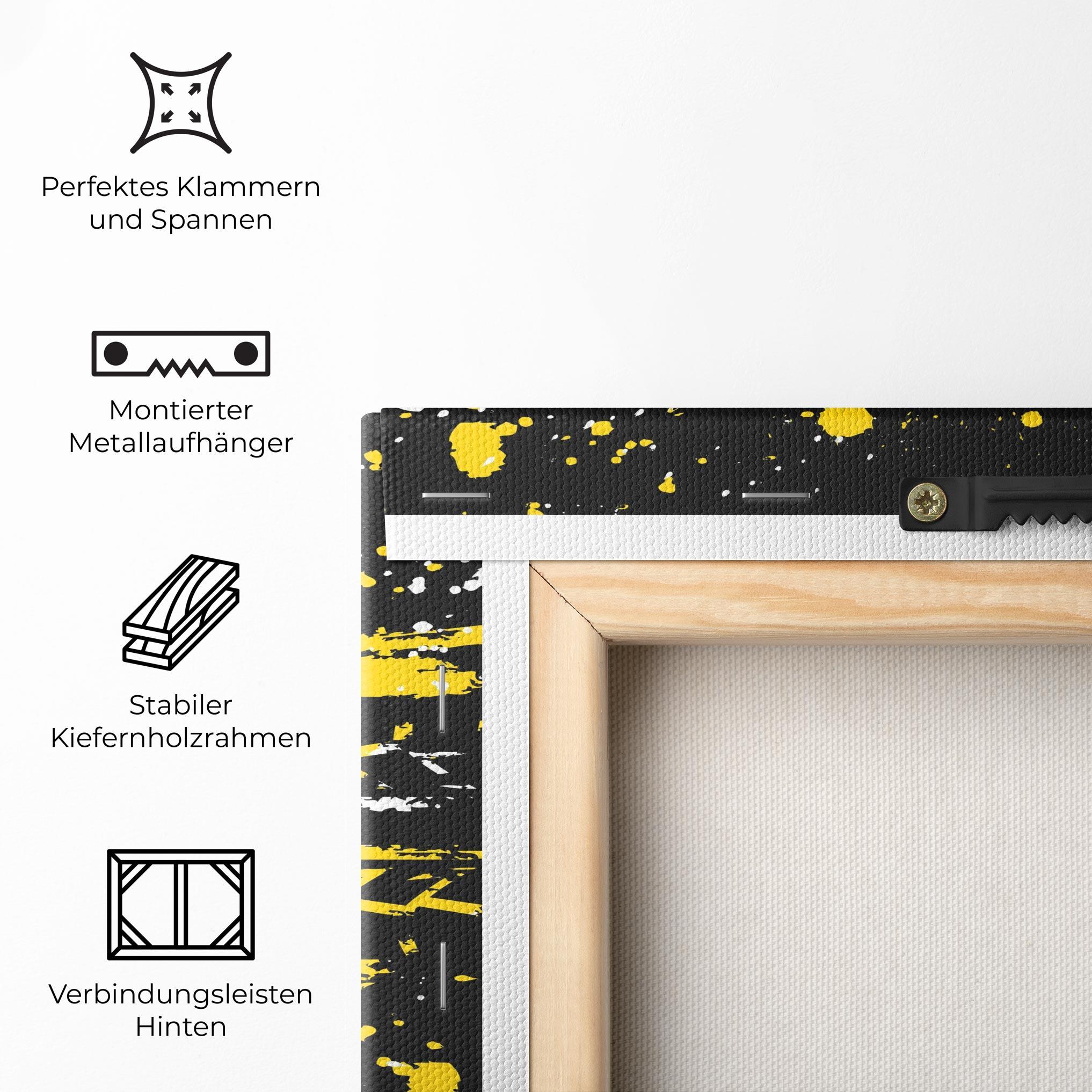 Leinwandbild Yellow Traces mockup 5