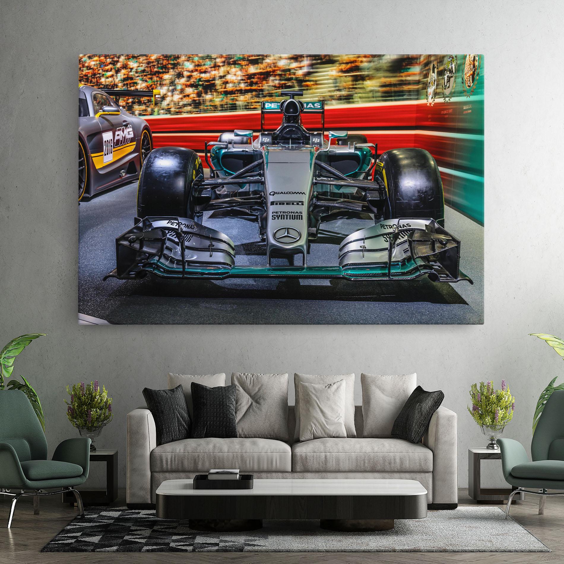 Leinwandbild Black Green F1 mockup 7