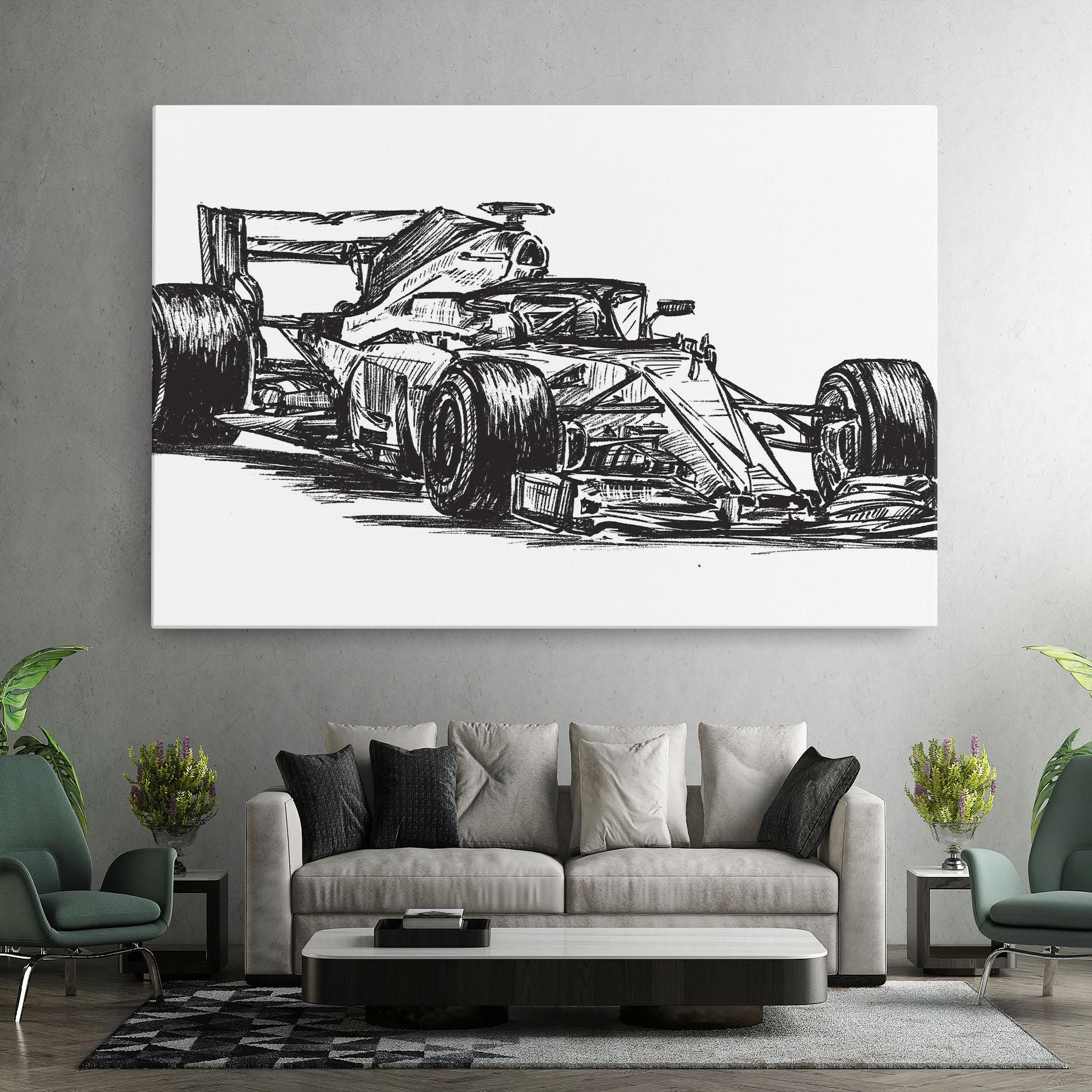 Leinwandbild Black Line F1 mockup 7