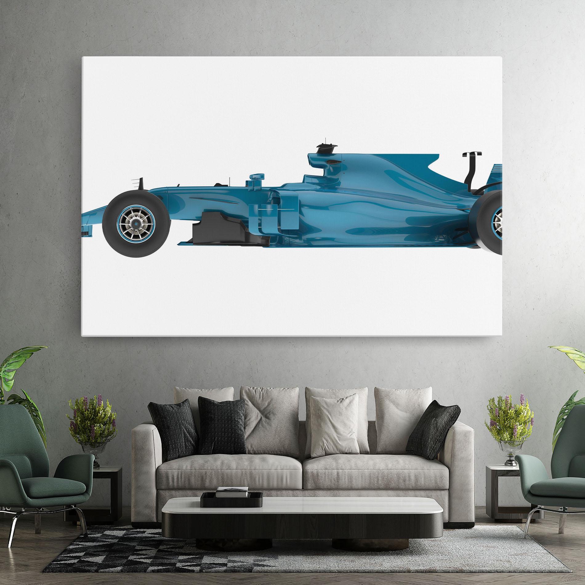 Leinwandbild Blue F1 Toy mockup 7