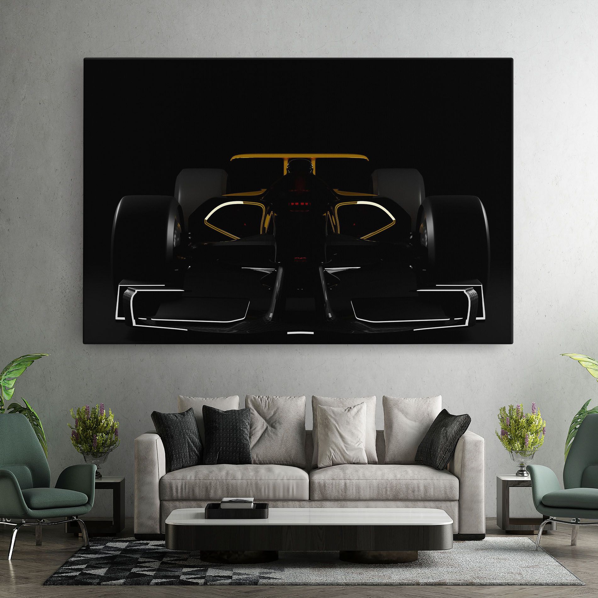 Dark F1 Car mockup 7