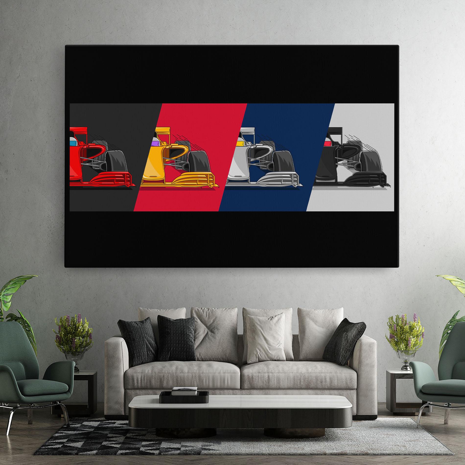 Leinwandbild F1 Cars mockup 7