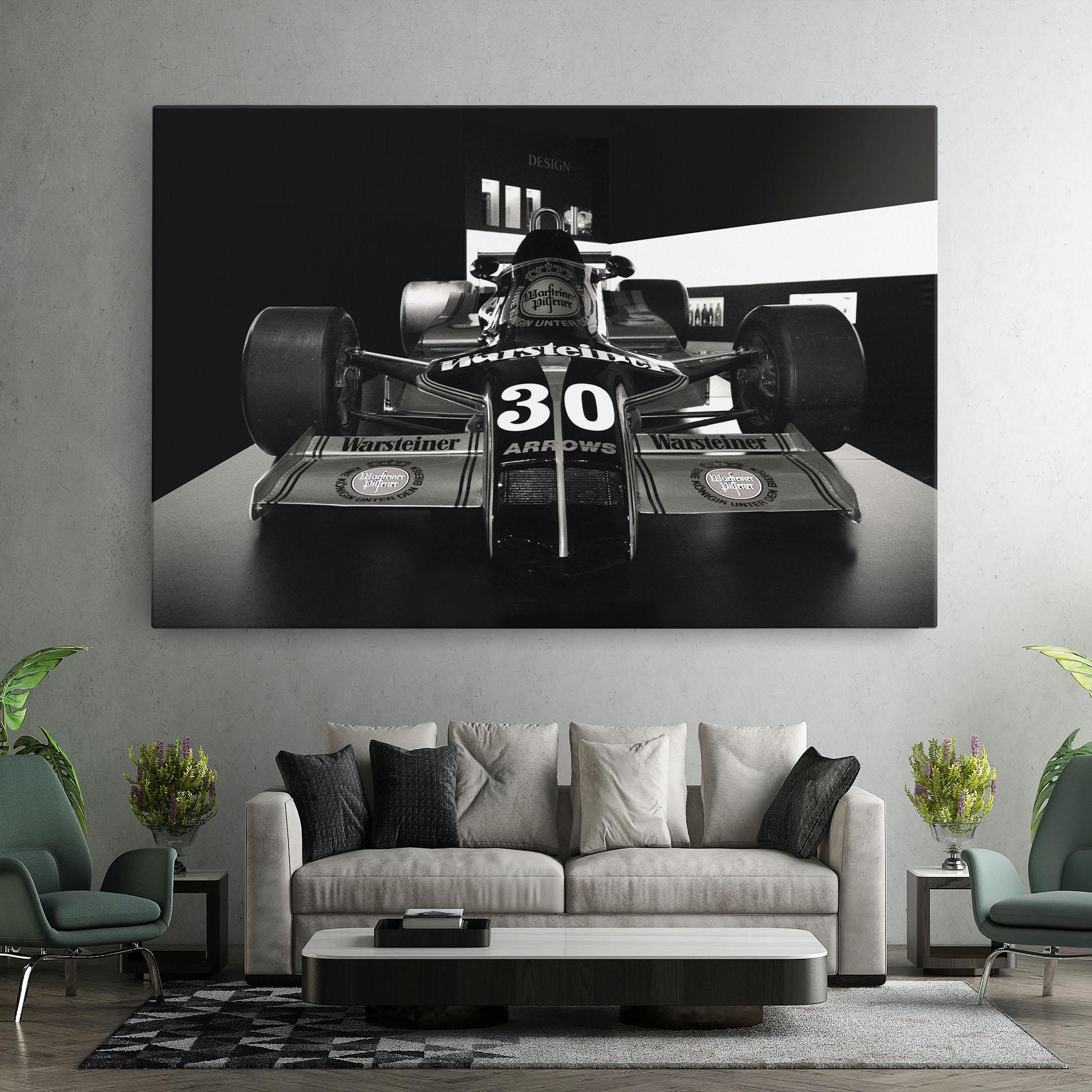 Leinwandbild Formula 1 Car Grey mockup 7