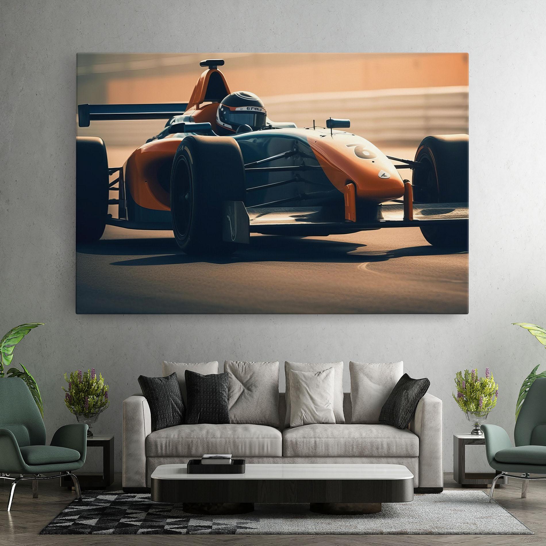 Leinwandbild Orange Black F1 mockup 7