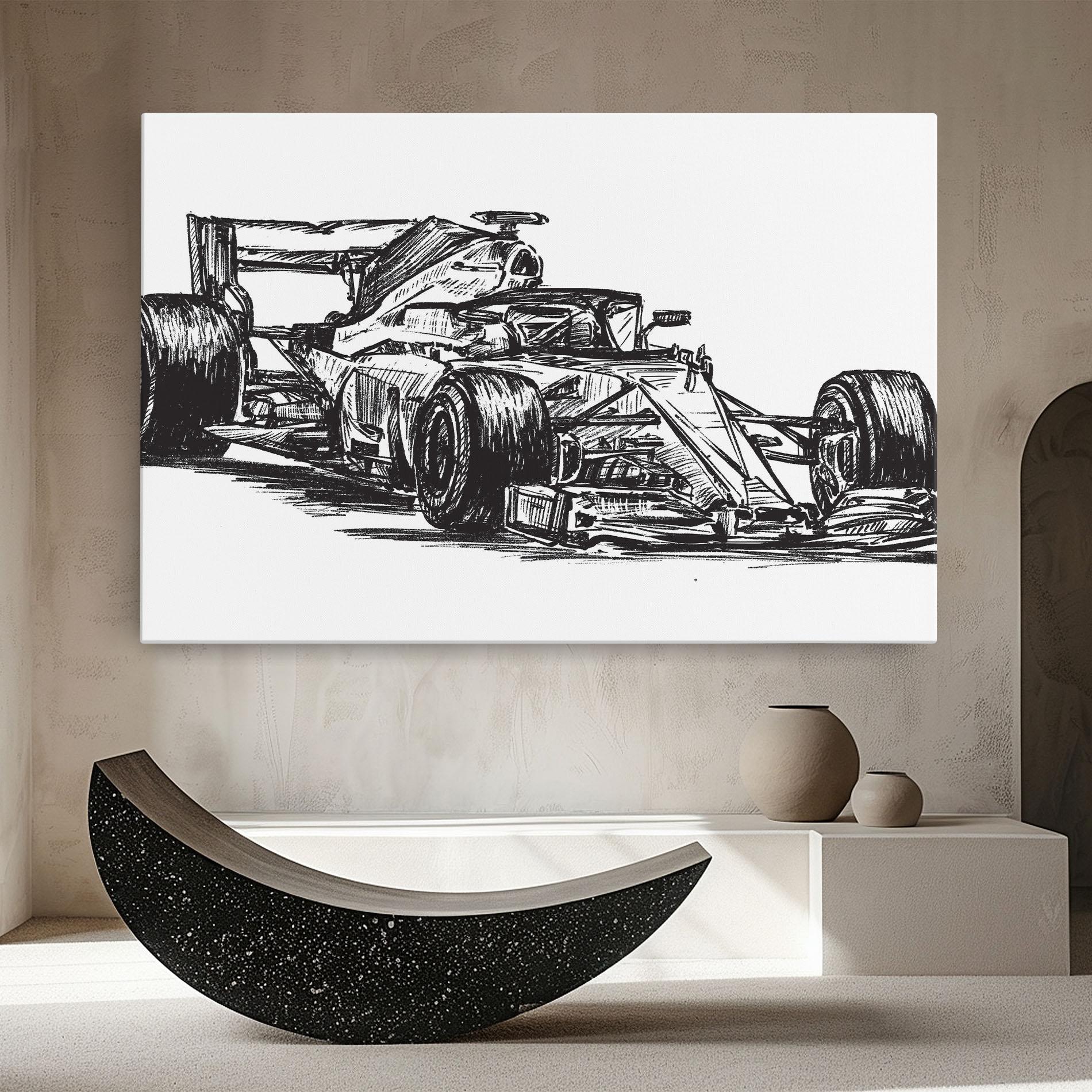 Leinwandbild Black Line F1 mockup 8