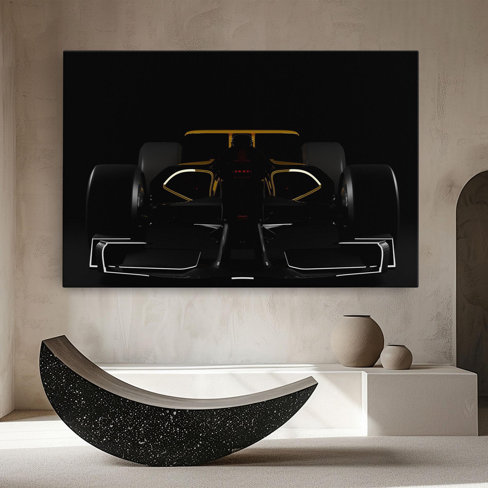 Leinwandbild Dark F1 Car mockup 8