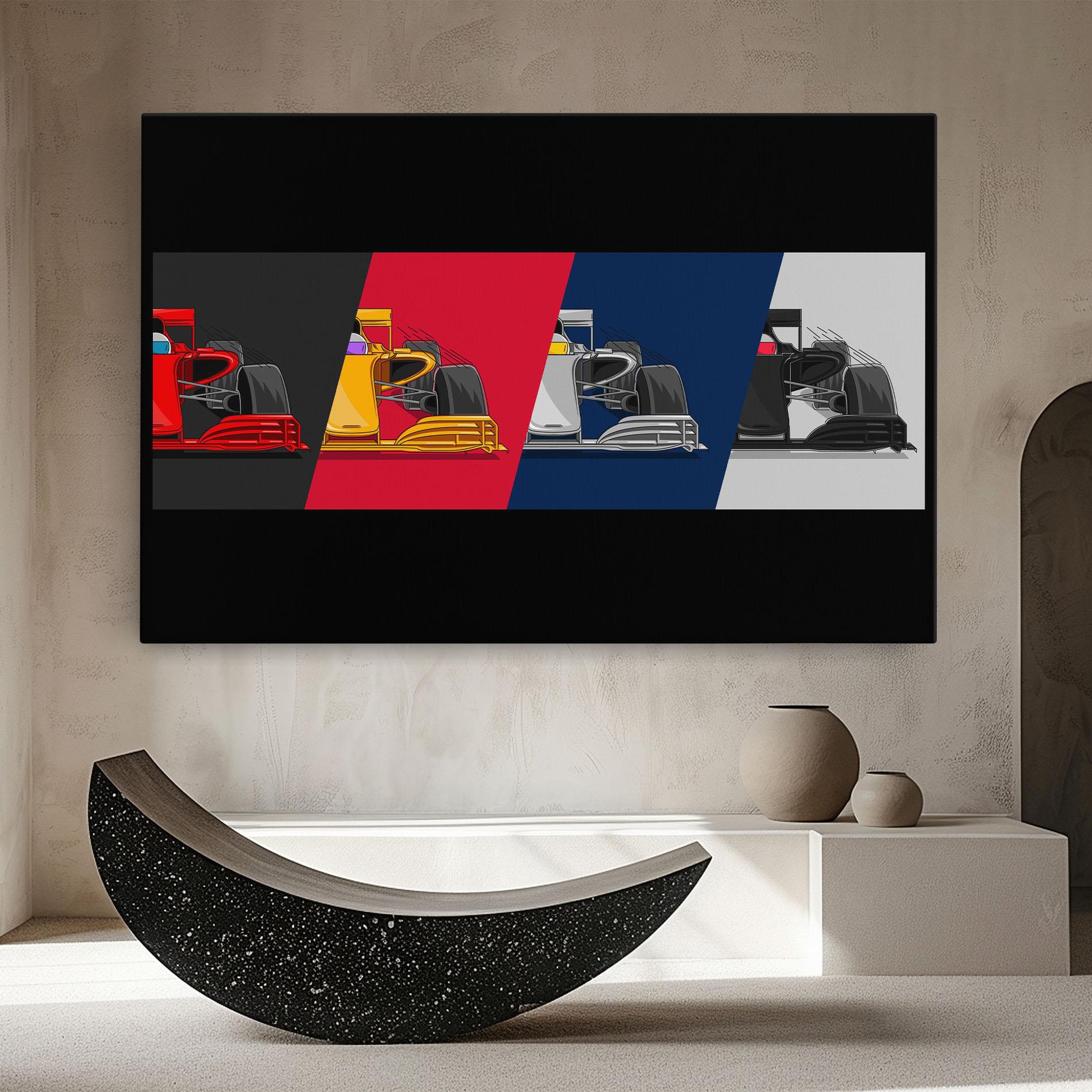 Leinwandbild F1 Cars mockup 8