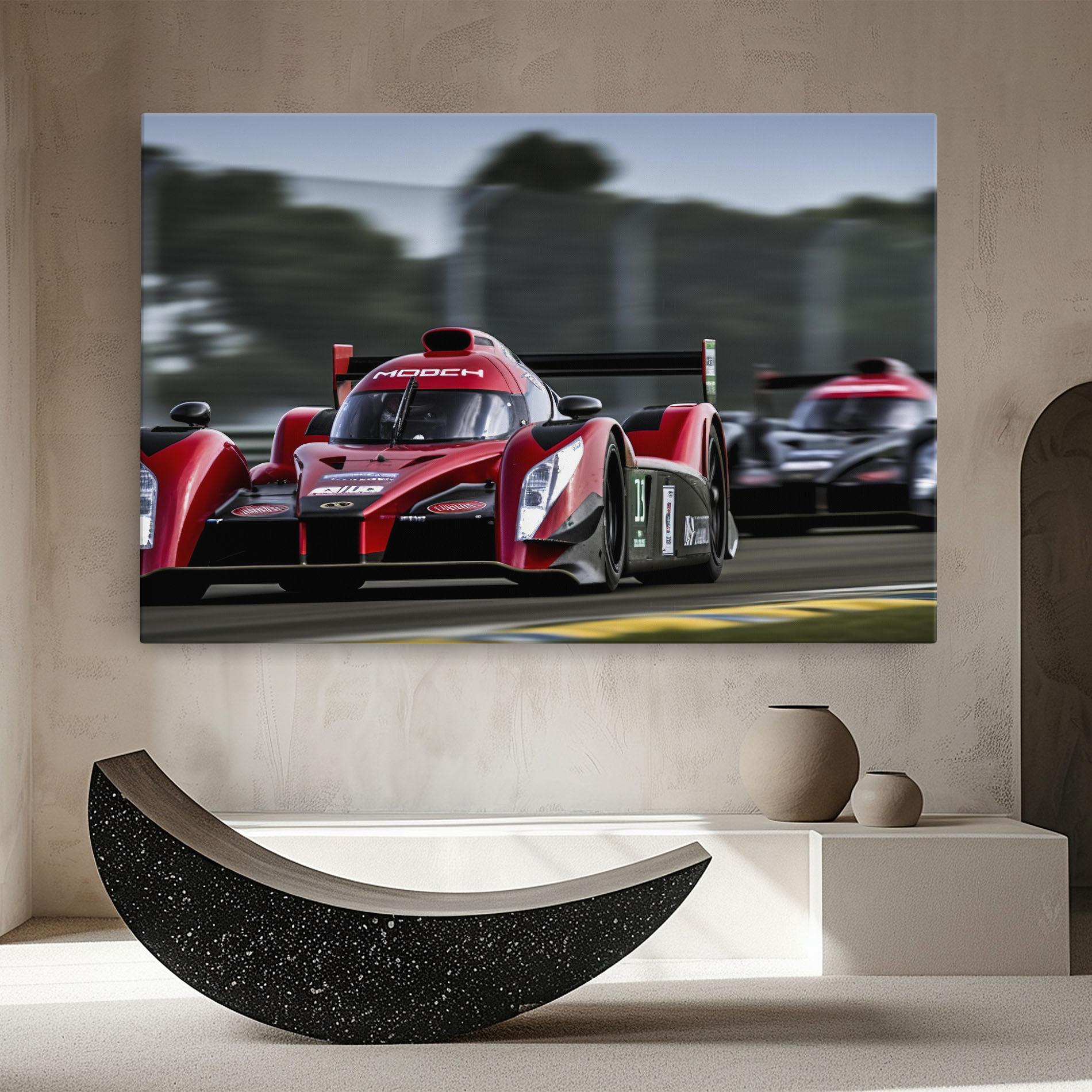 Leinwandbild Red Racing Cars mockup 8