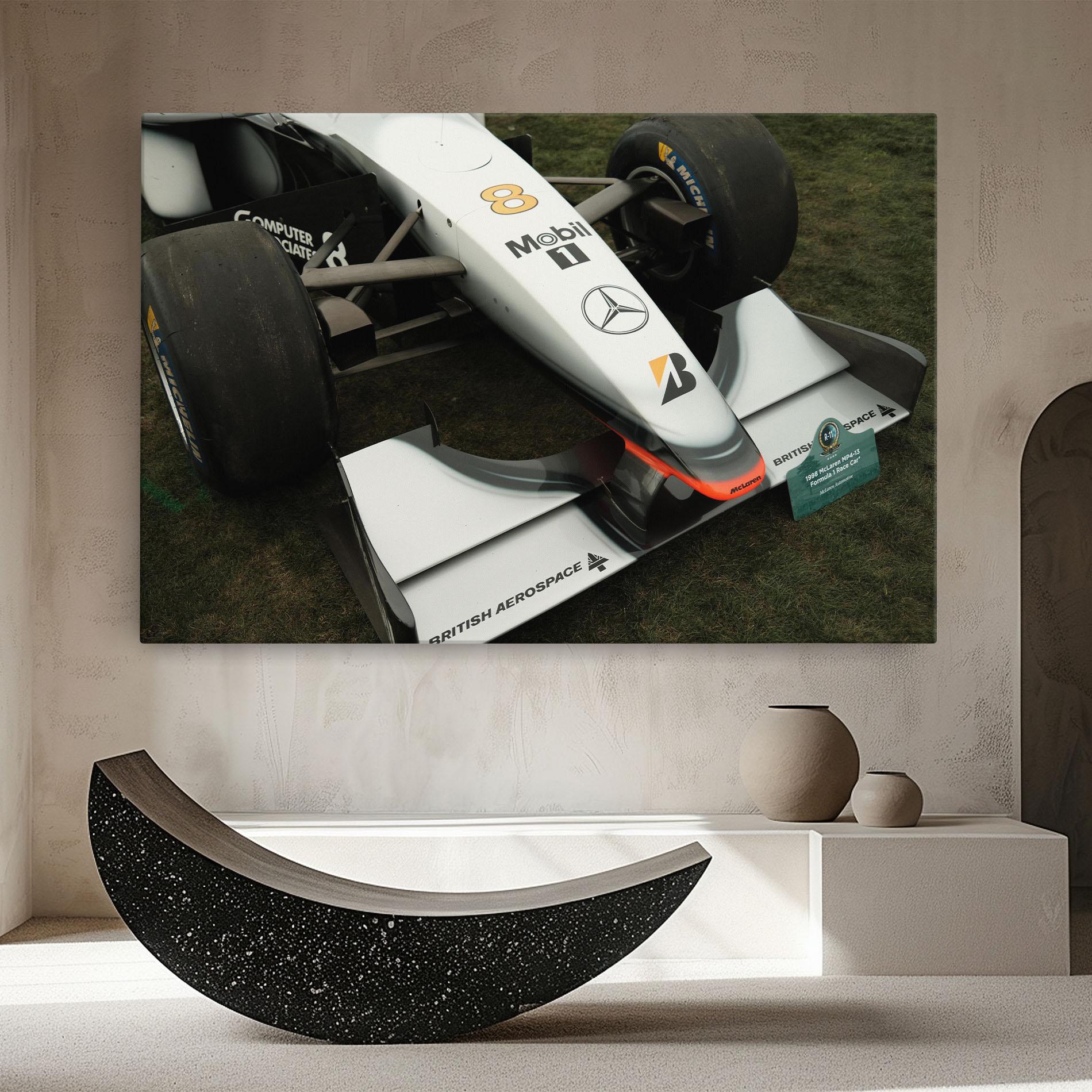 Leinwandbild White F1 Car mockup 8