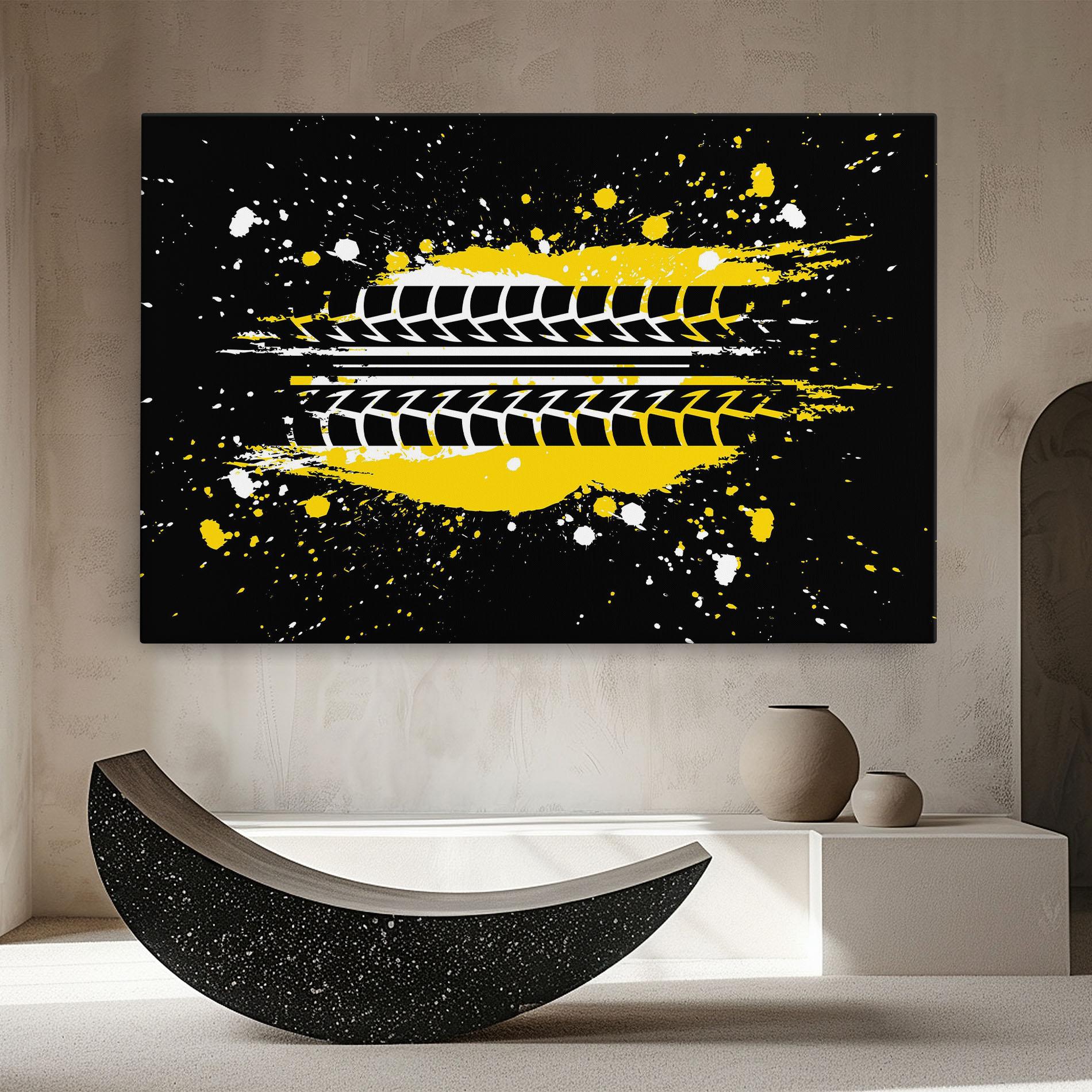 Leinwandbild Yellow Traces mockup 8