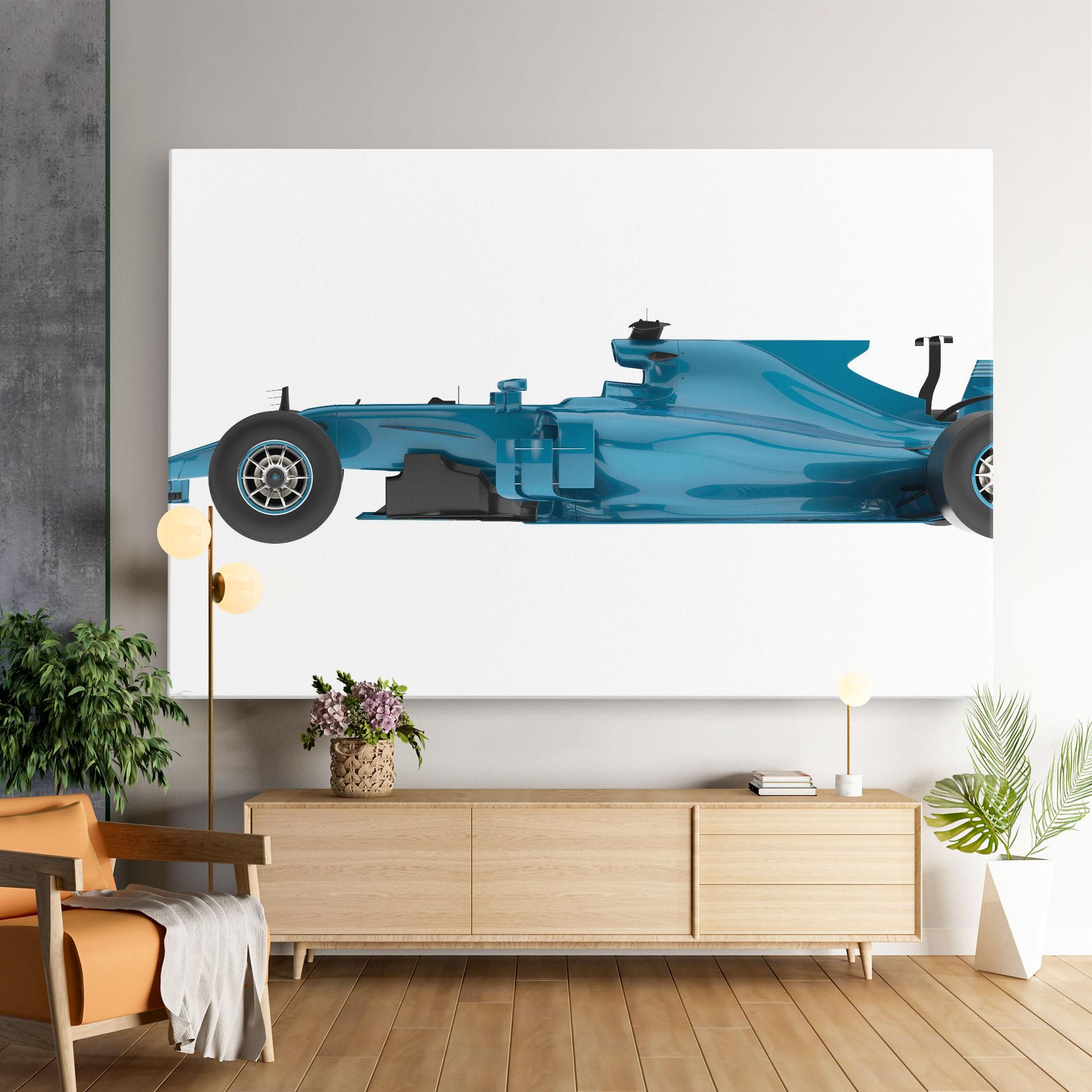 Leinwandbild Blue F1 Toy mockup 9